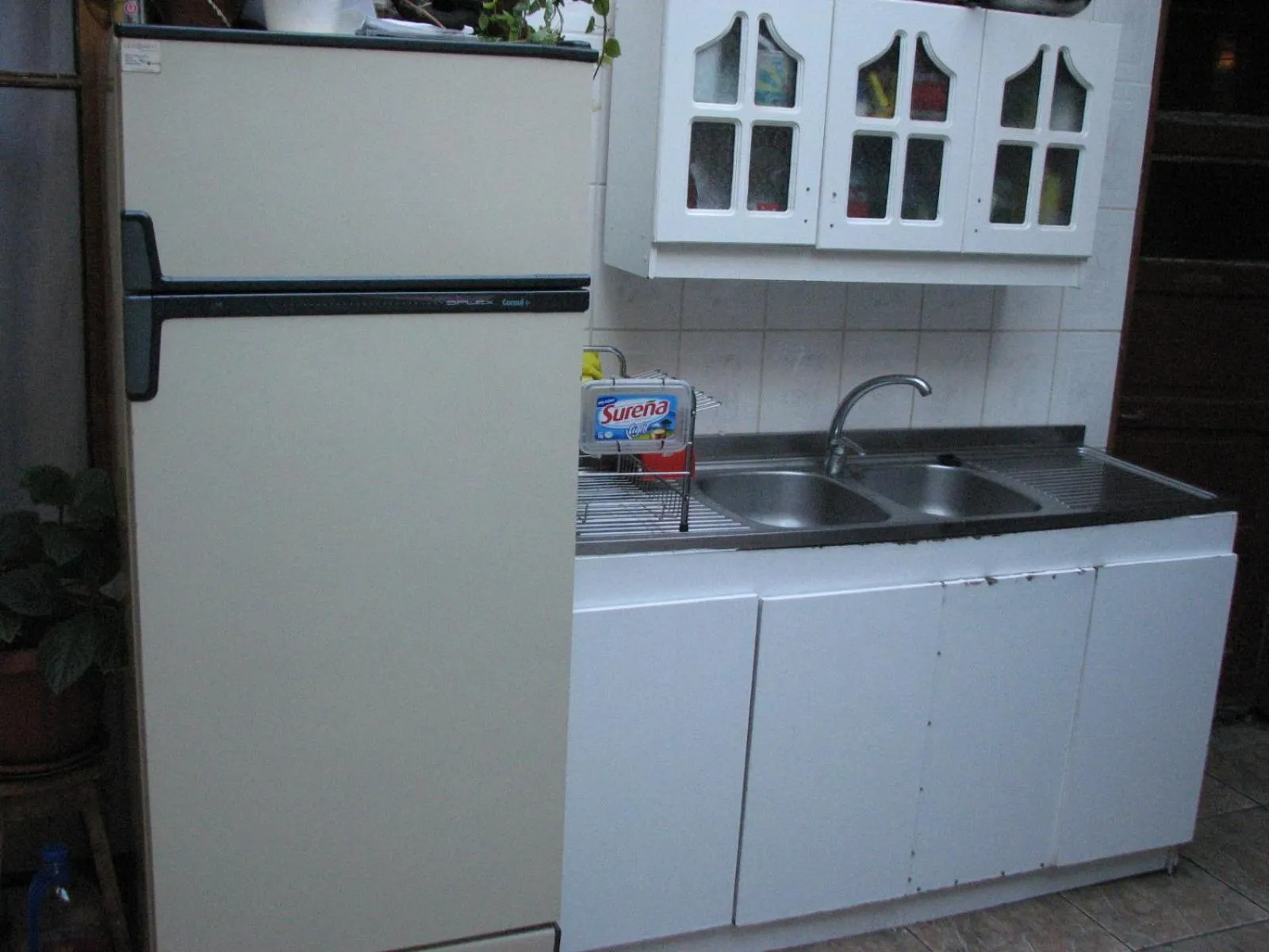 Kitchen or kitchenette in Hostal El Mirador