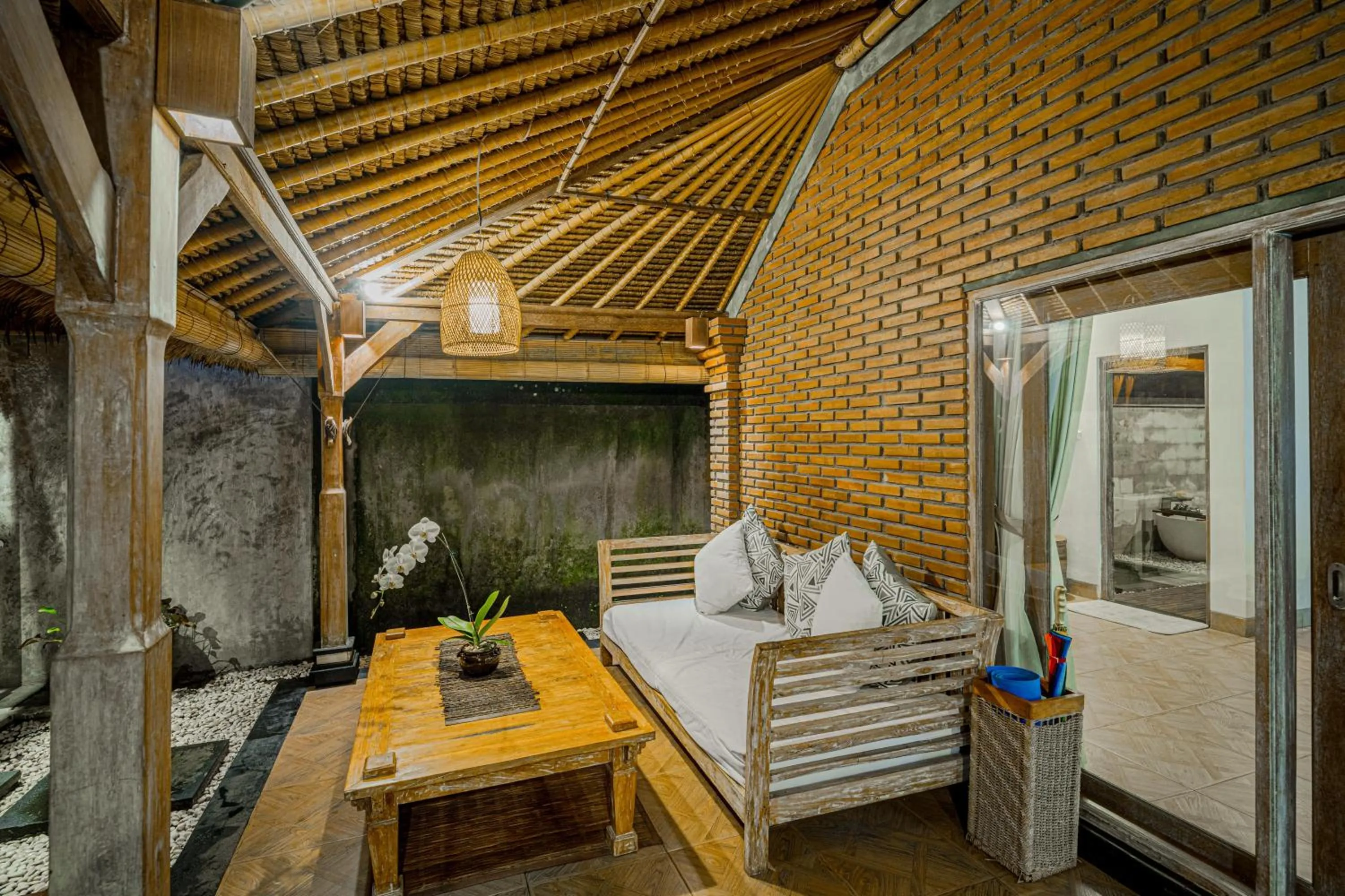 Seating area, Bed in Villa Bedauh Ubud Managed by Manara
