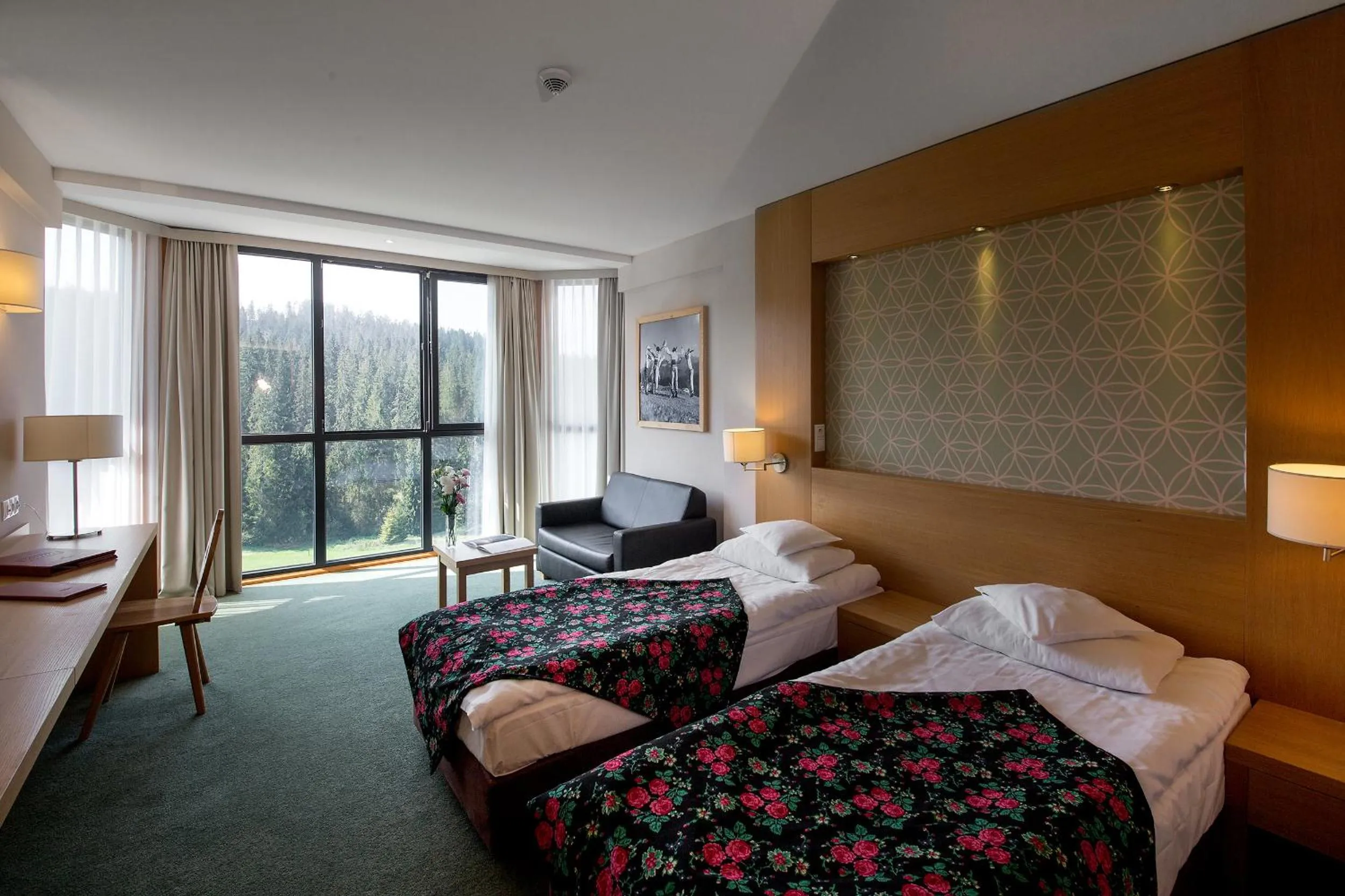 Bed in Hotel BUKOVINA