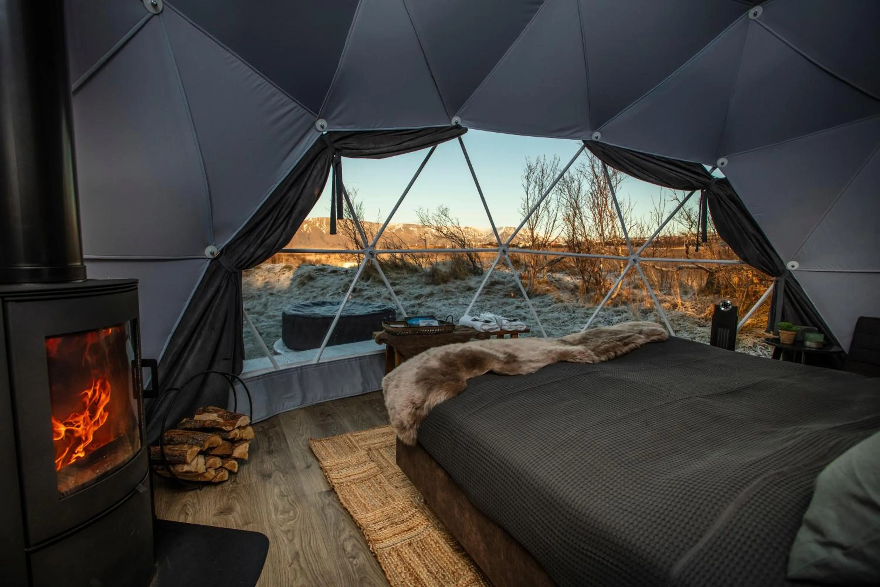 Bed in Reykjavik Domes