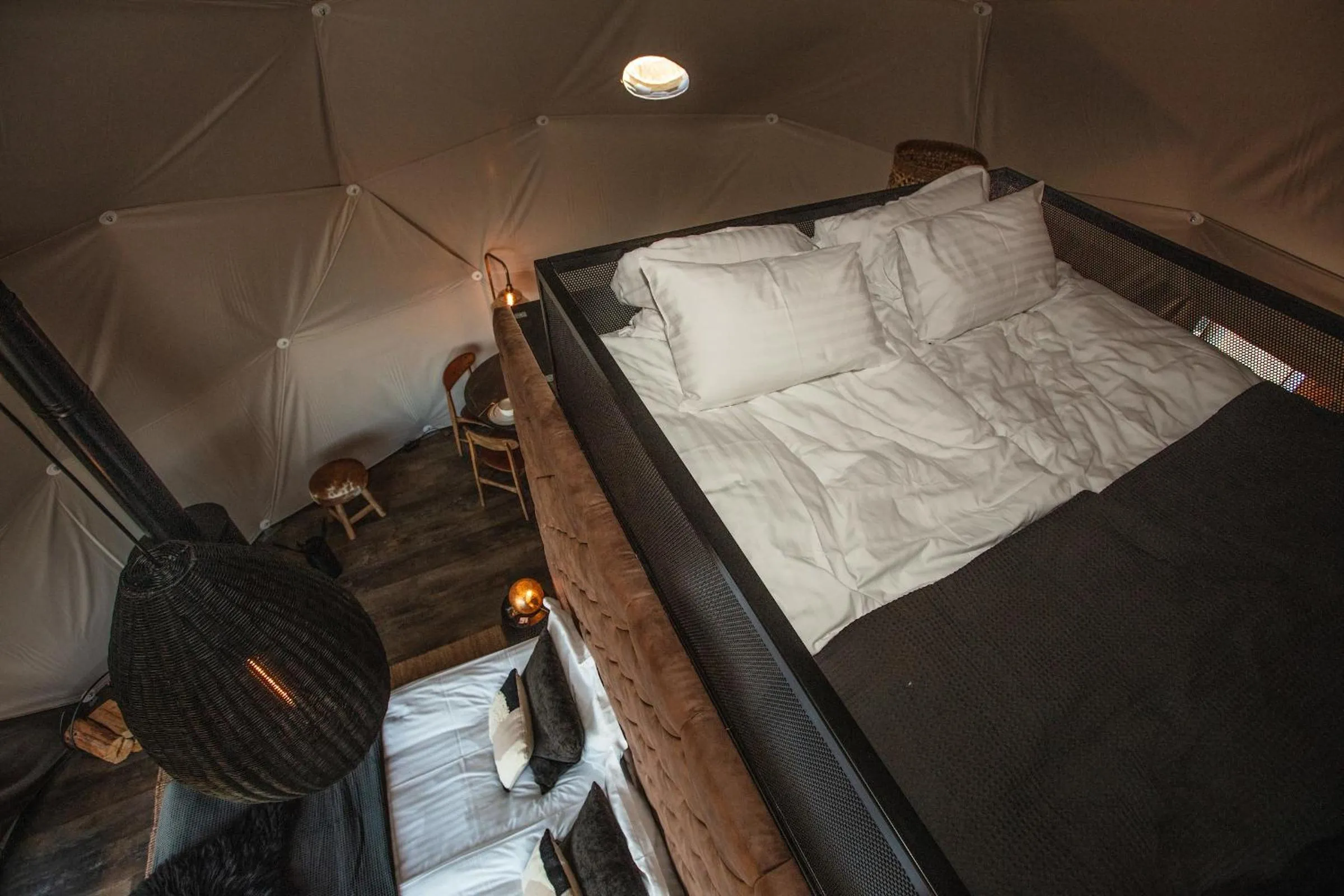 Bedroom, Bed in Reykjavik Domes