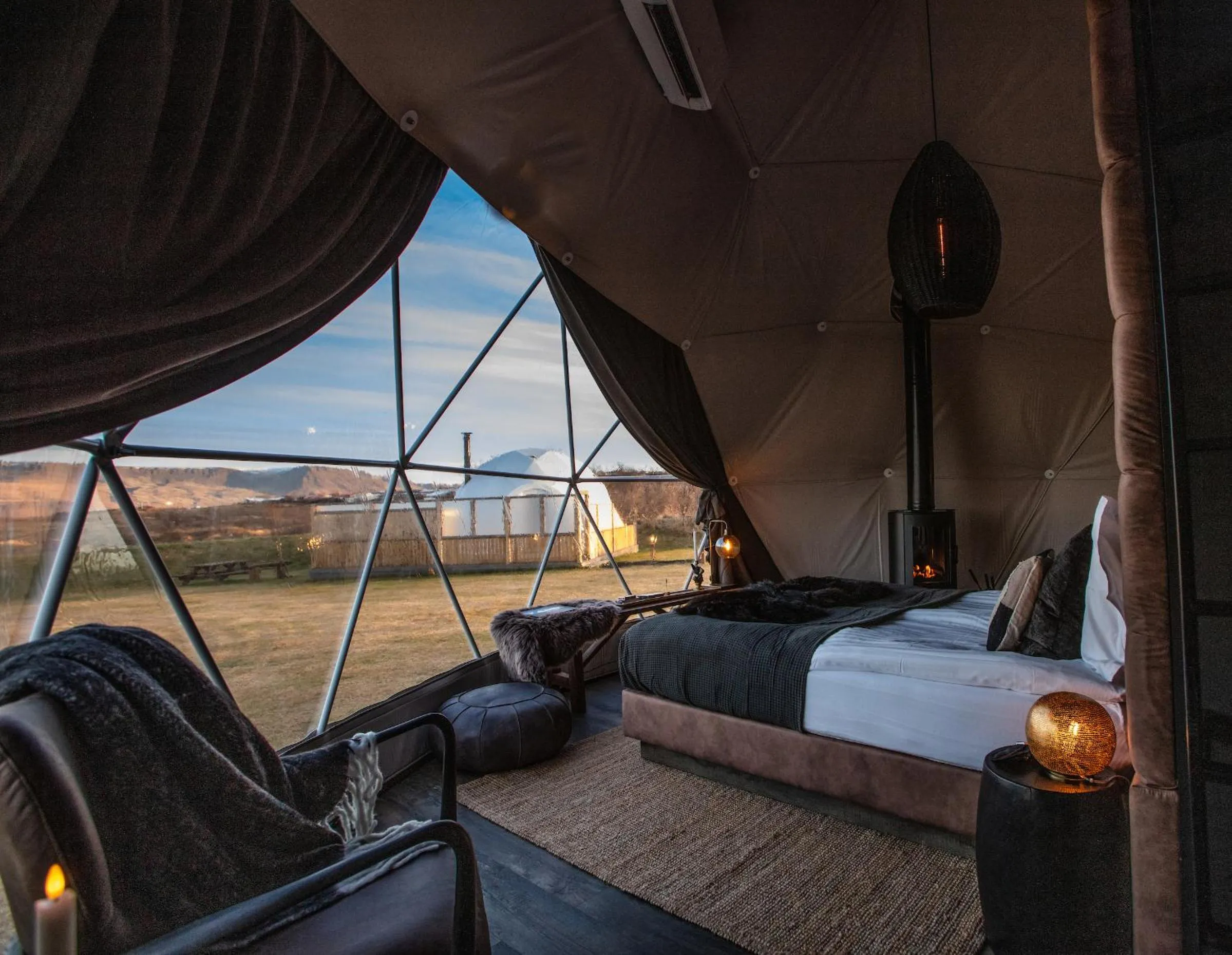 Bedroom, Bed in Reykjavik Domes