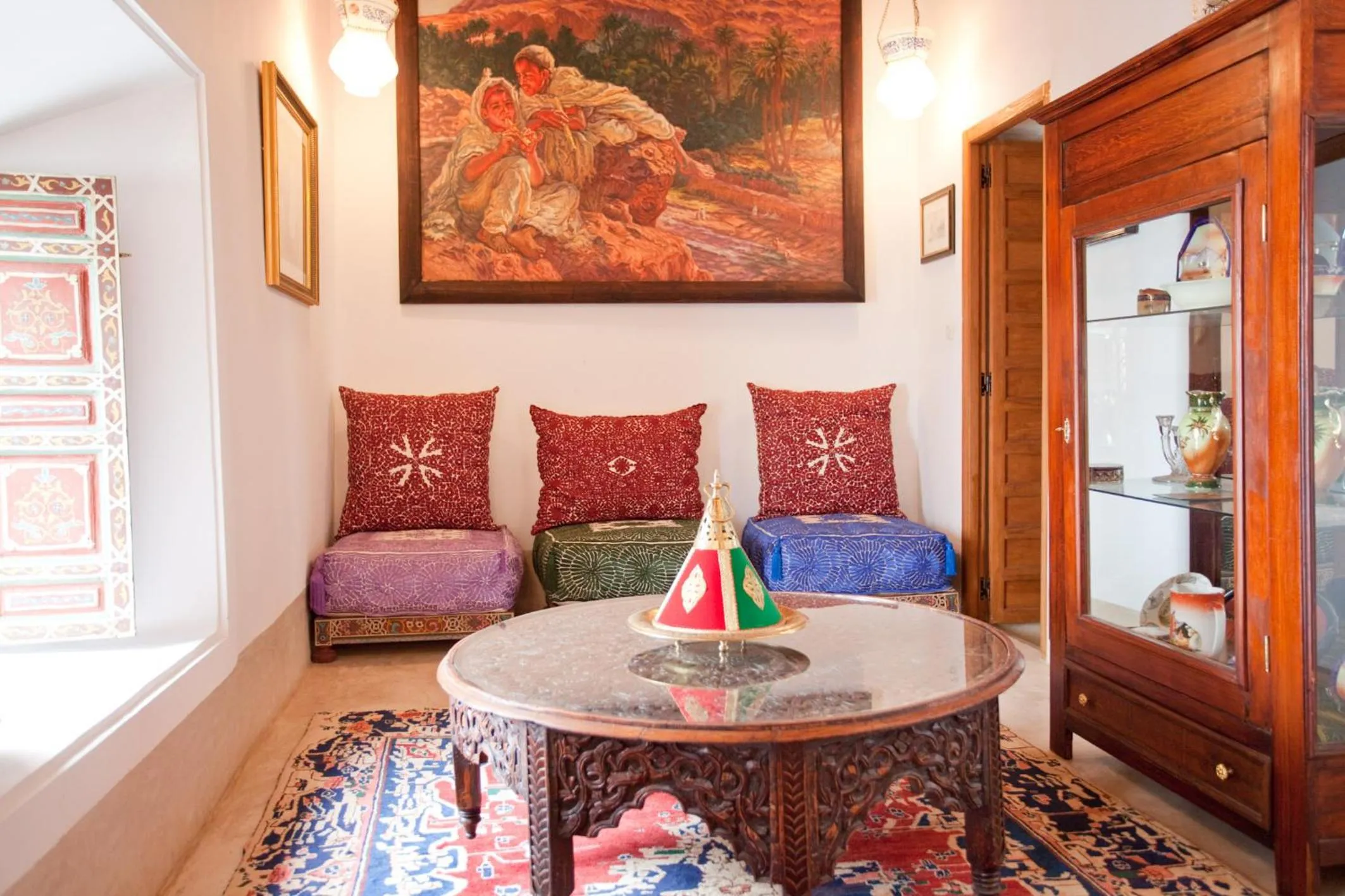 Seating area in Riad Zineb