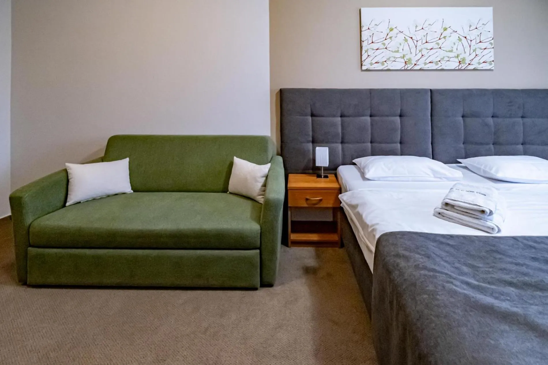 Bed in Relax Hotel Stork