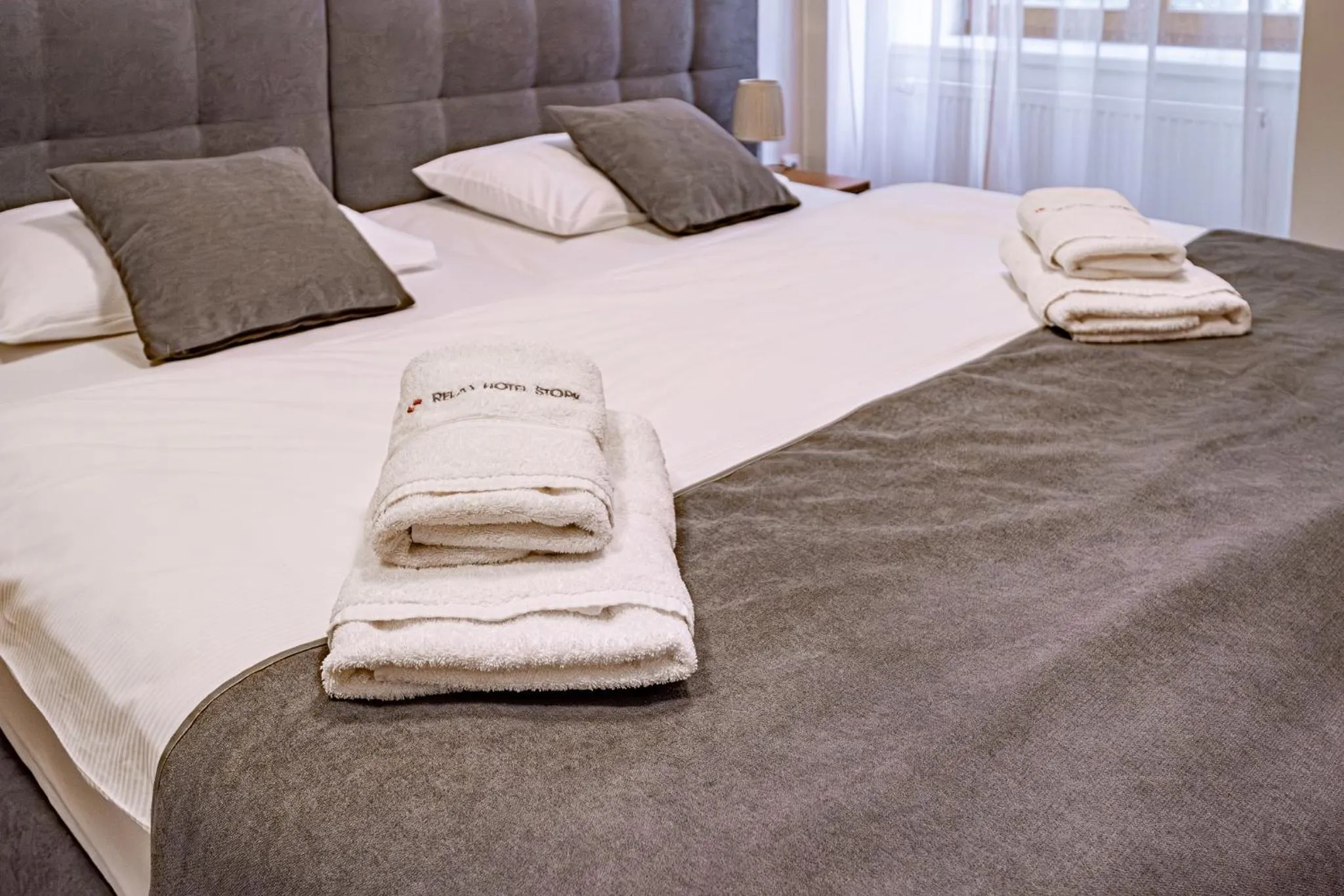 Bed in Relax Hotel Stork