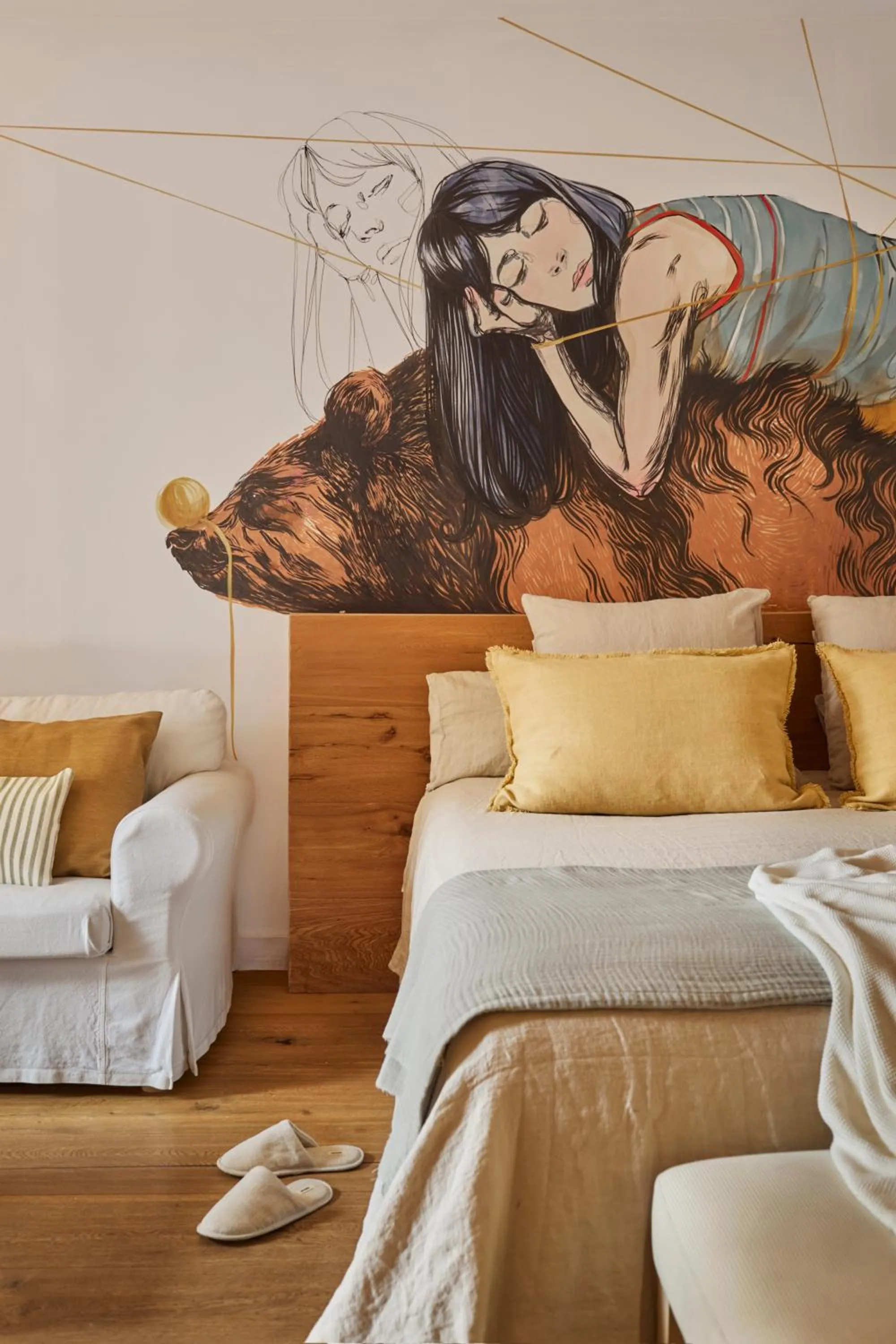 Seating area, Bed in La Garriga de Castelladral