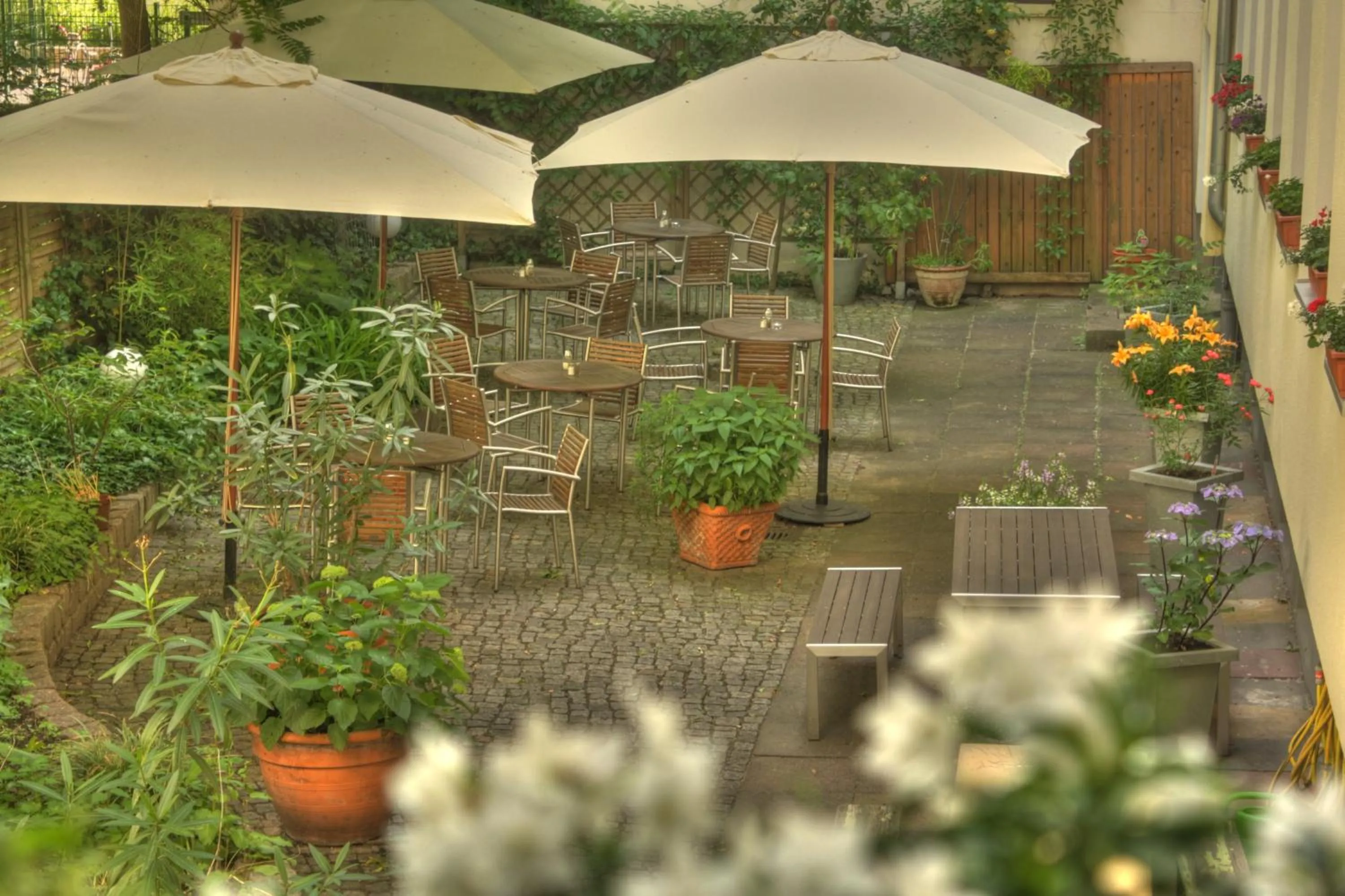 Patio in Hotel Johann