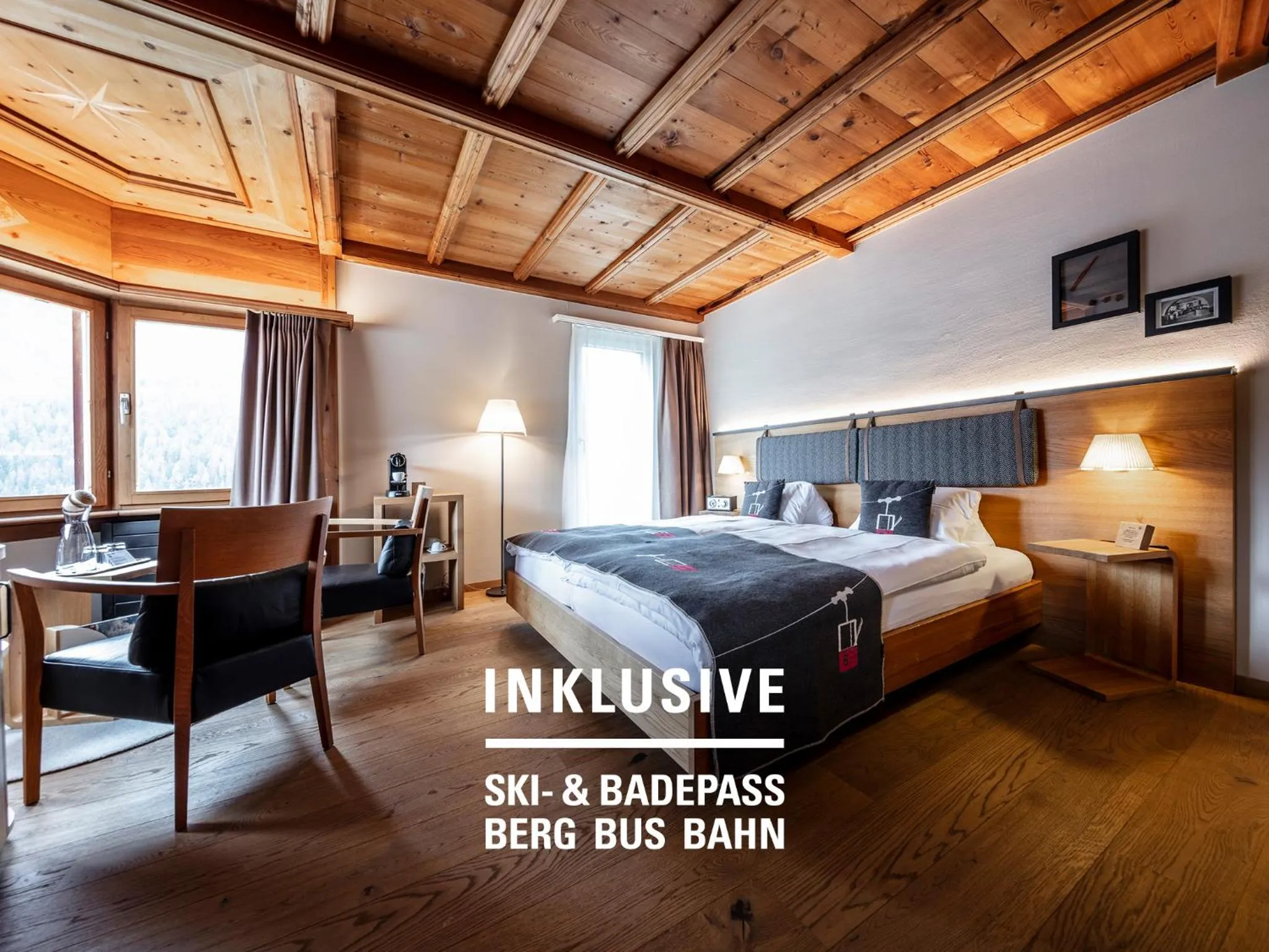 Bed in Engadiner Boutique-Hotel GuardaVal