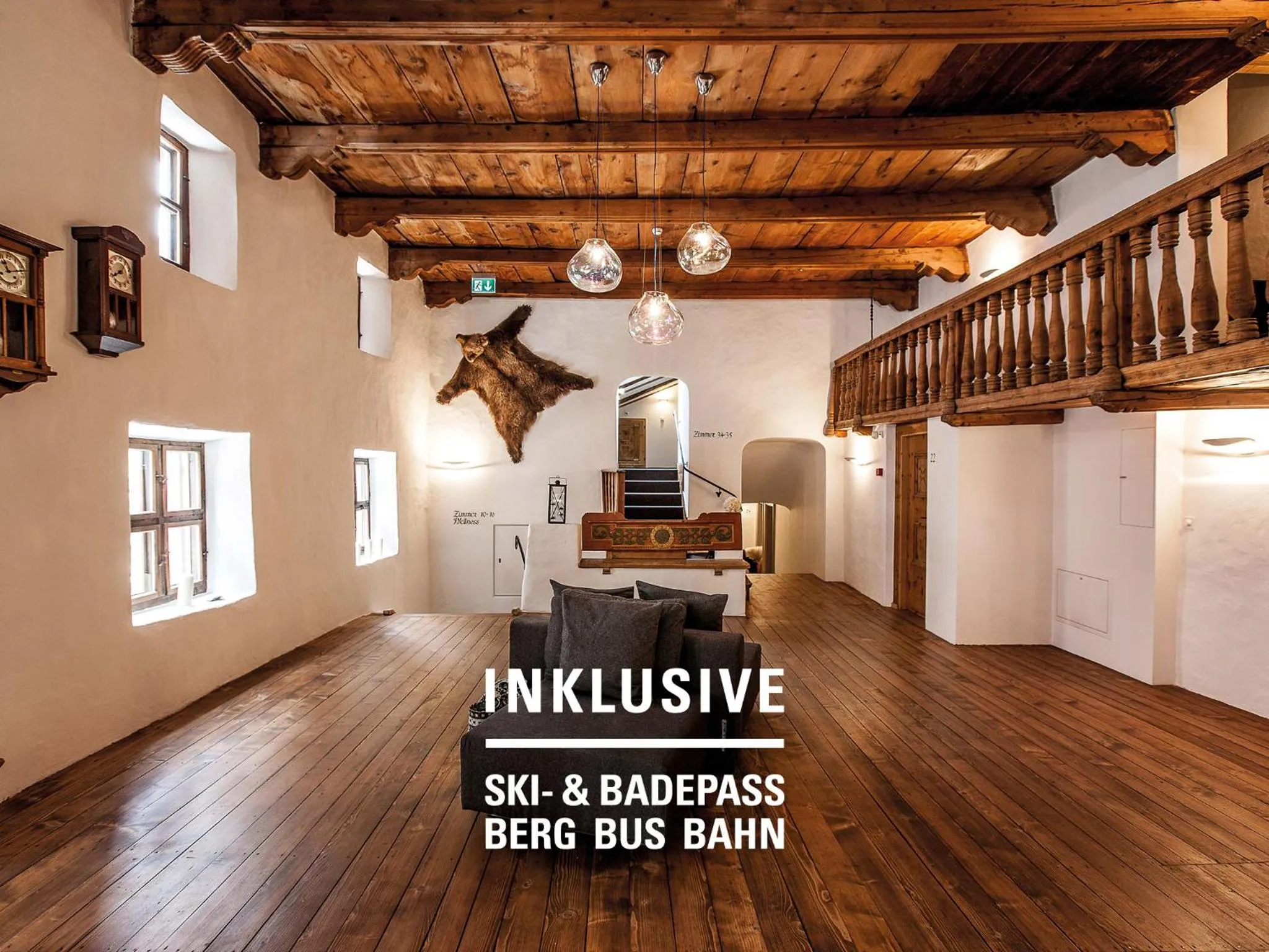 Lobby or reception in Engadiner Boutique-Hotel GuardaVal