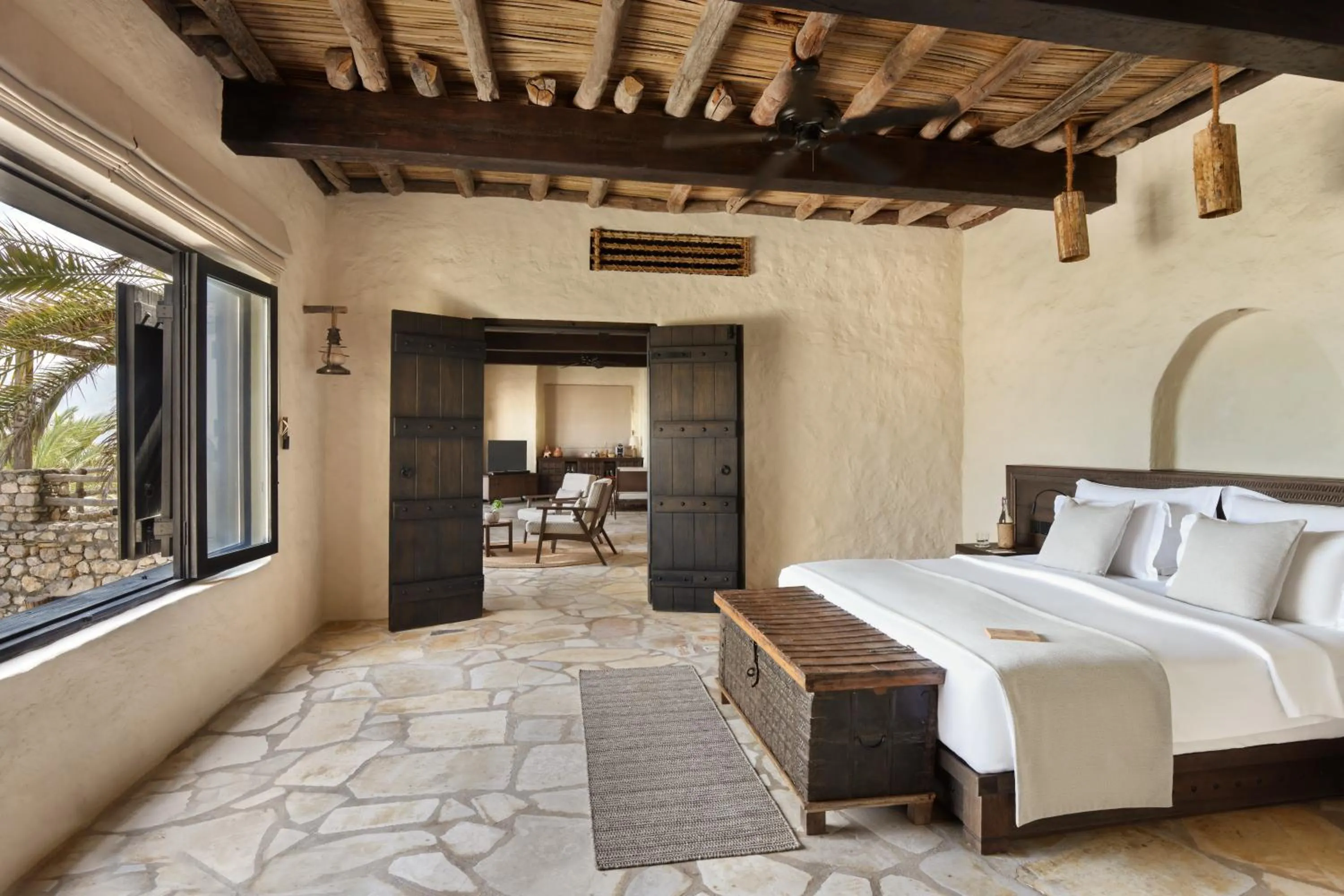 Bed in Six Senses Zighy Bay