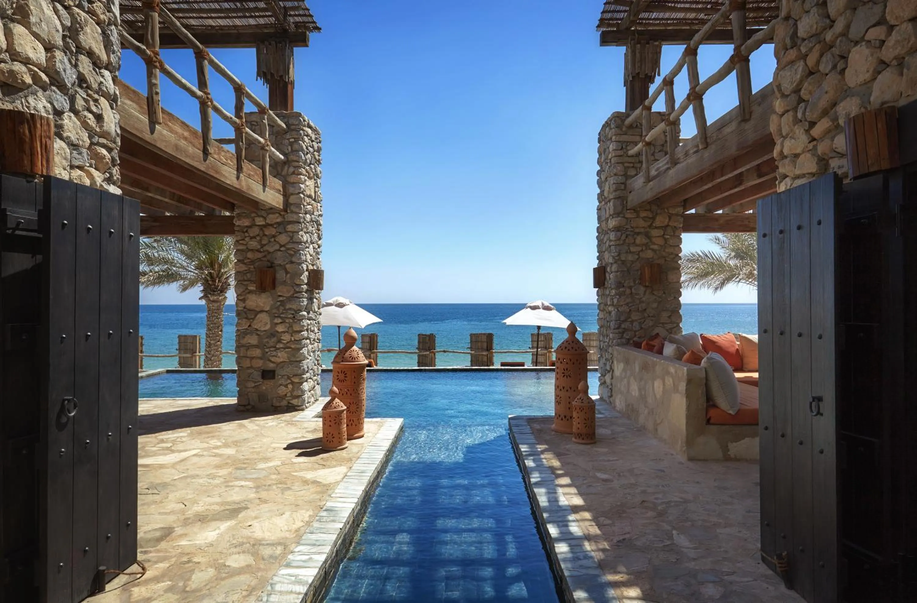 Patio in Six Senses Zighy Bay