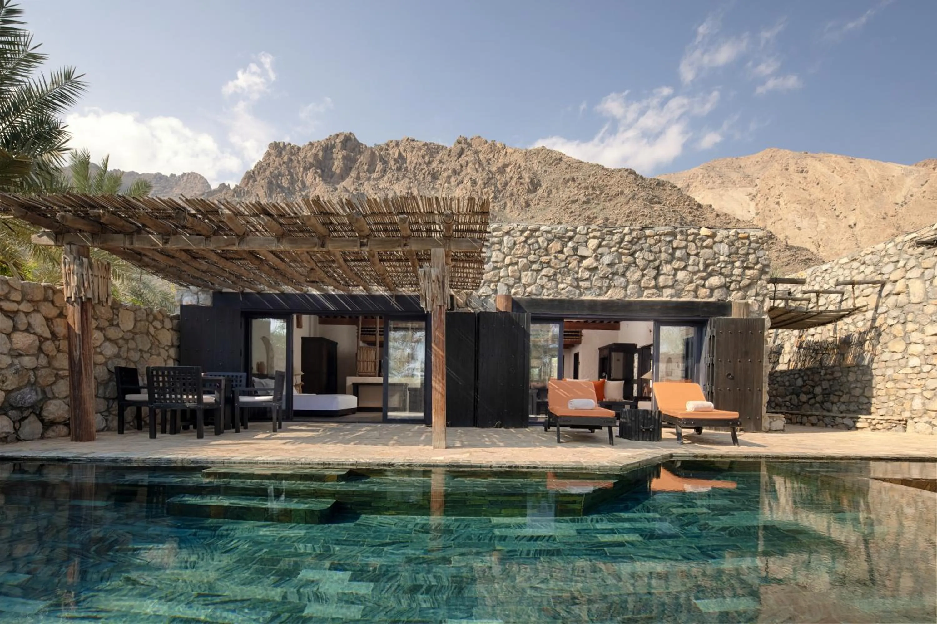 Swimming pool in Six Senses Zighy Bay