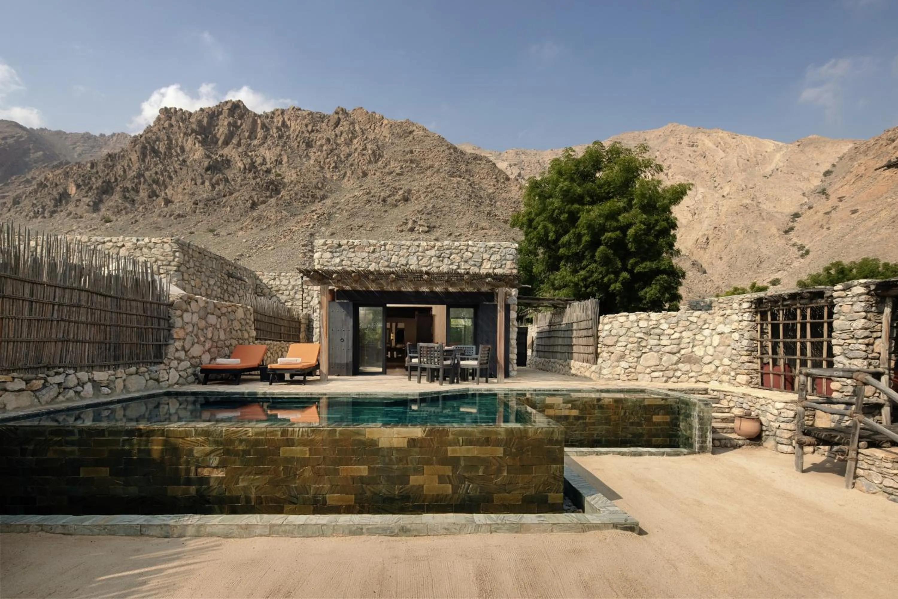 Pool view in Six Senses Zighy Bay