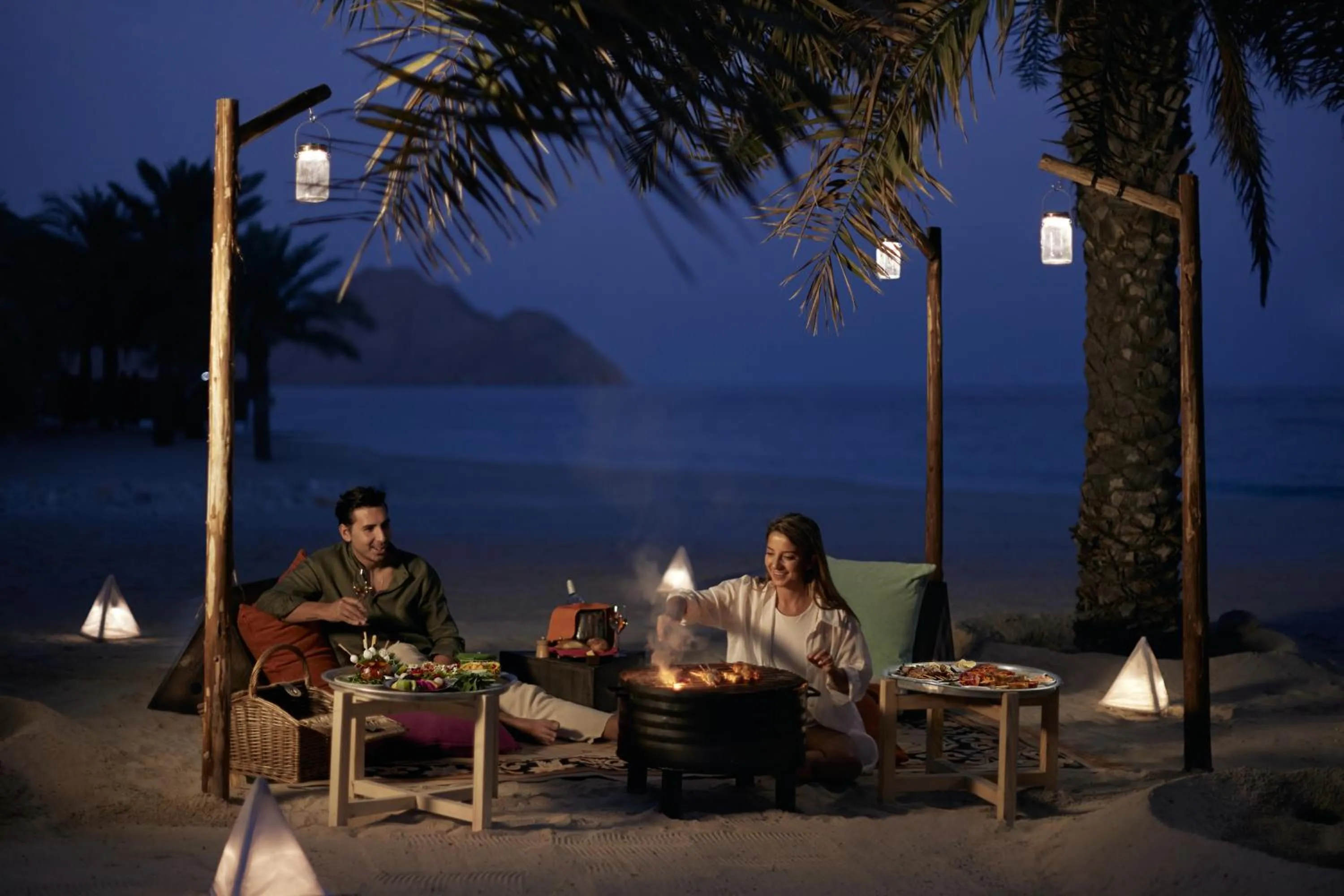 BBQ facilities in Six Senses Zighy Bay