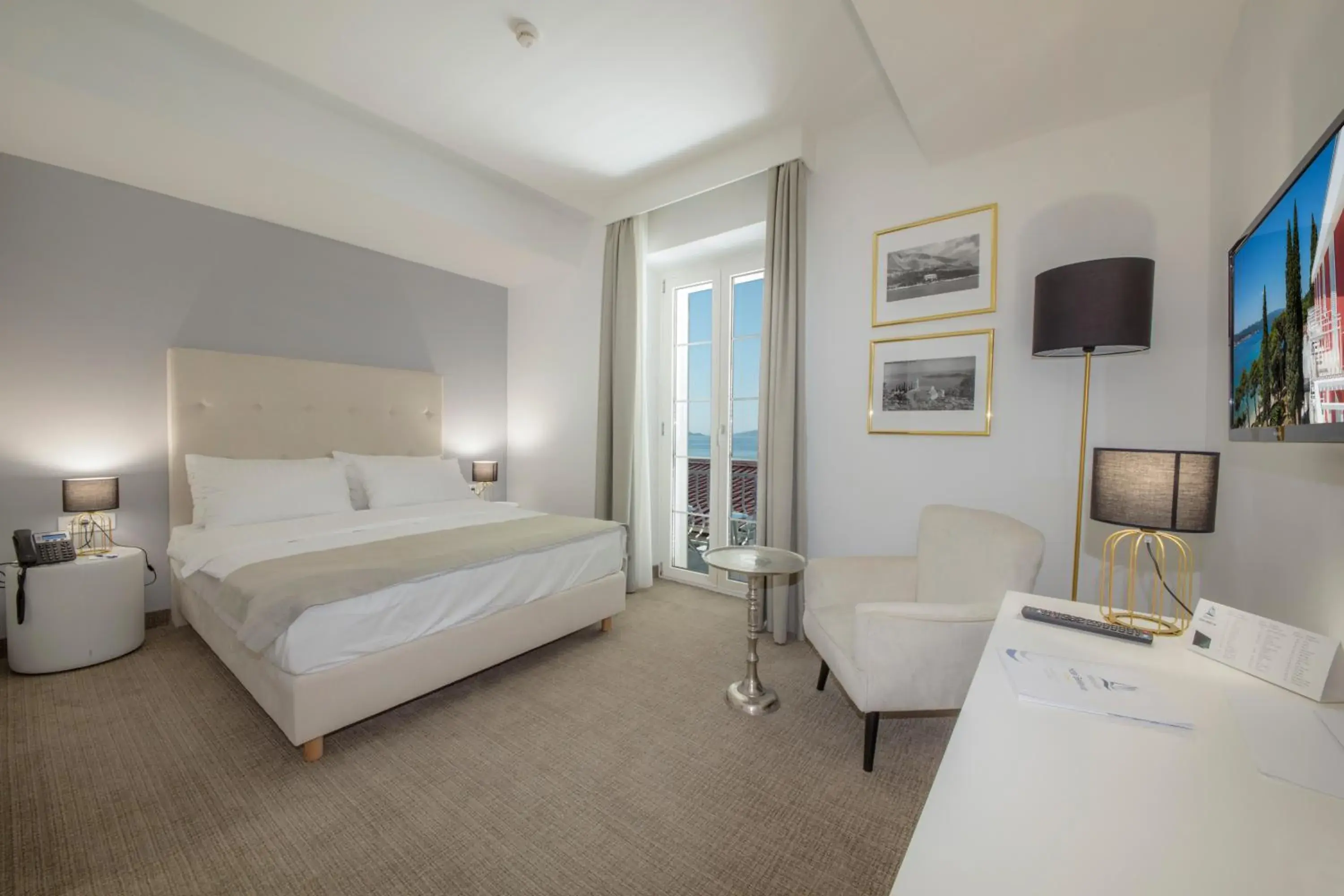 Superior Double Room with Balcony and Sea View in Aminess Younique Bellevue Hotel Superior Double Room with Balcony and Sea View in Aminess Younique Bellevue Hotel