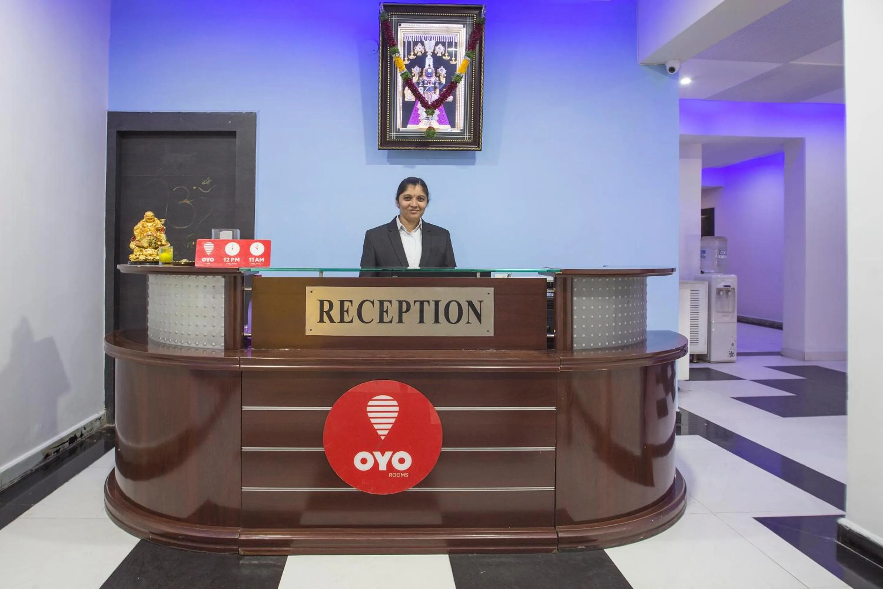 Lobby or reception in Super Hotel O Erragadda Metro Station Hyderabad Formerly Palak Residency