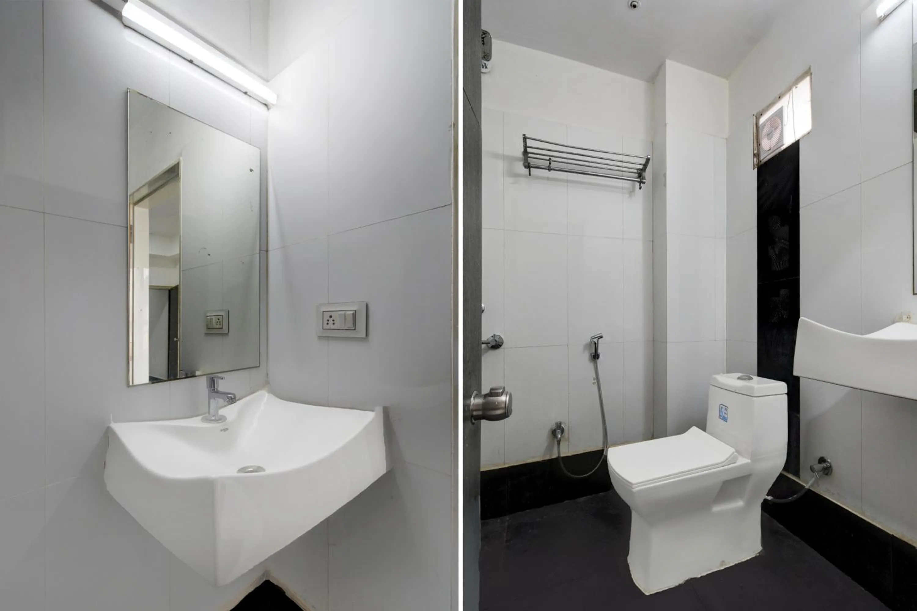 Bathroom in Super Hotel O Erragadda Metro Station Hyderabad Formerly Palak Residency