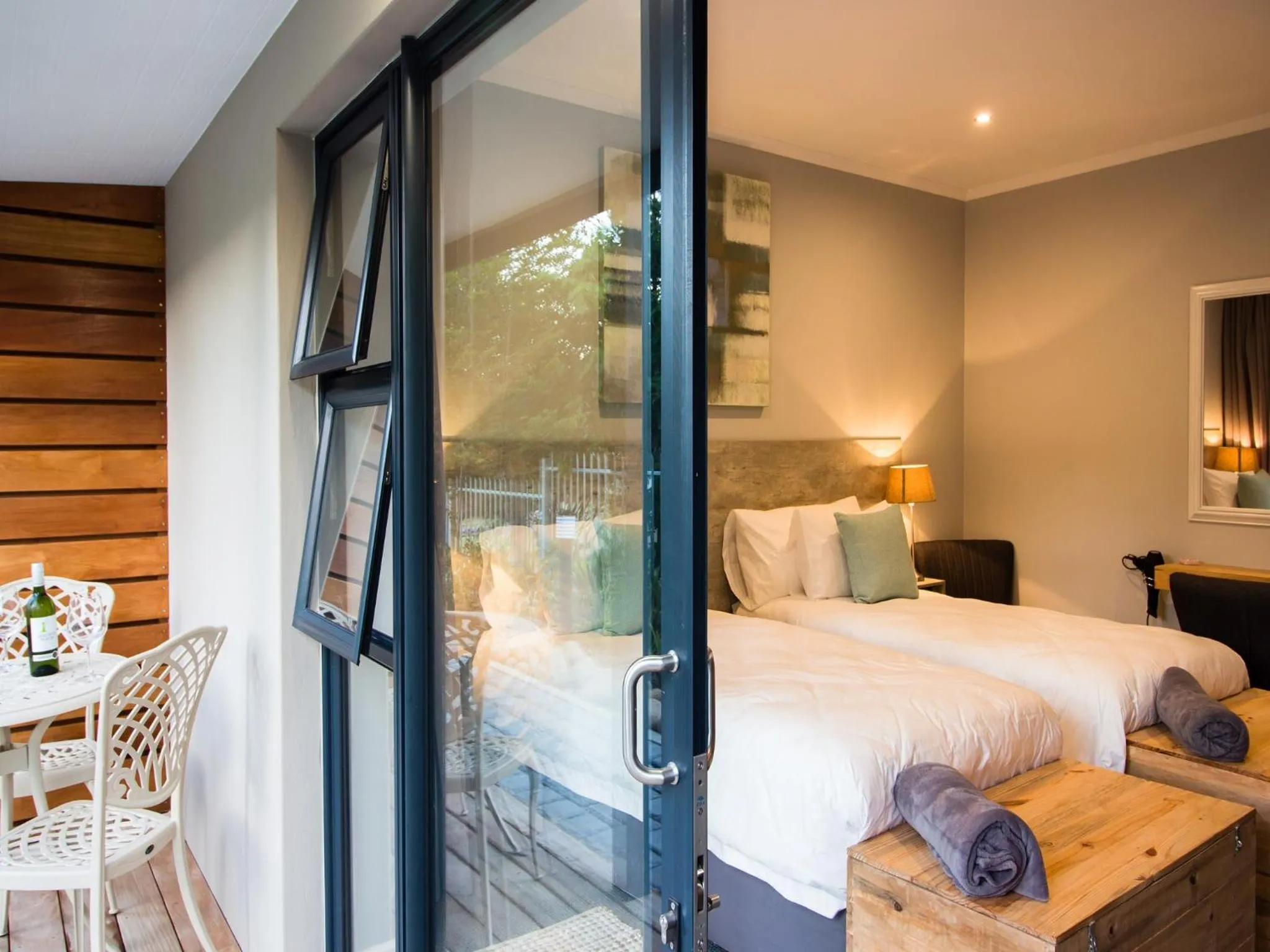 Patio, Bed in The Greens Guest House