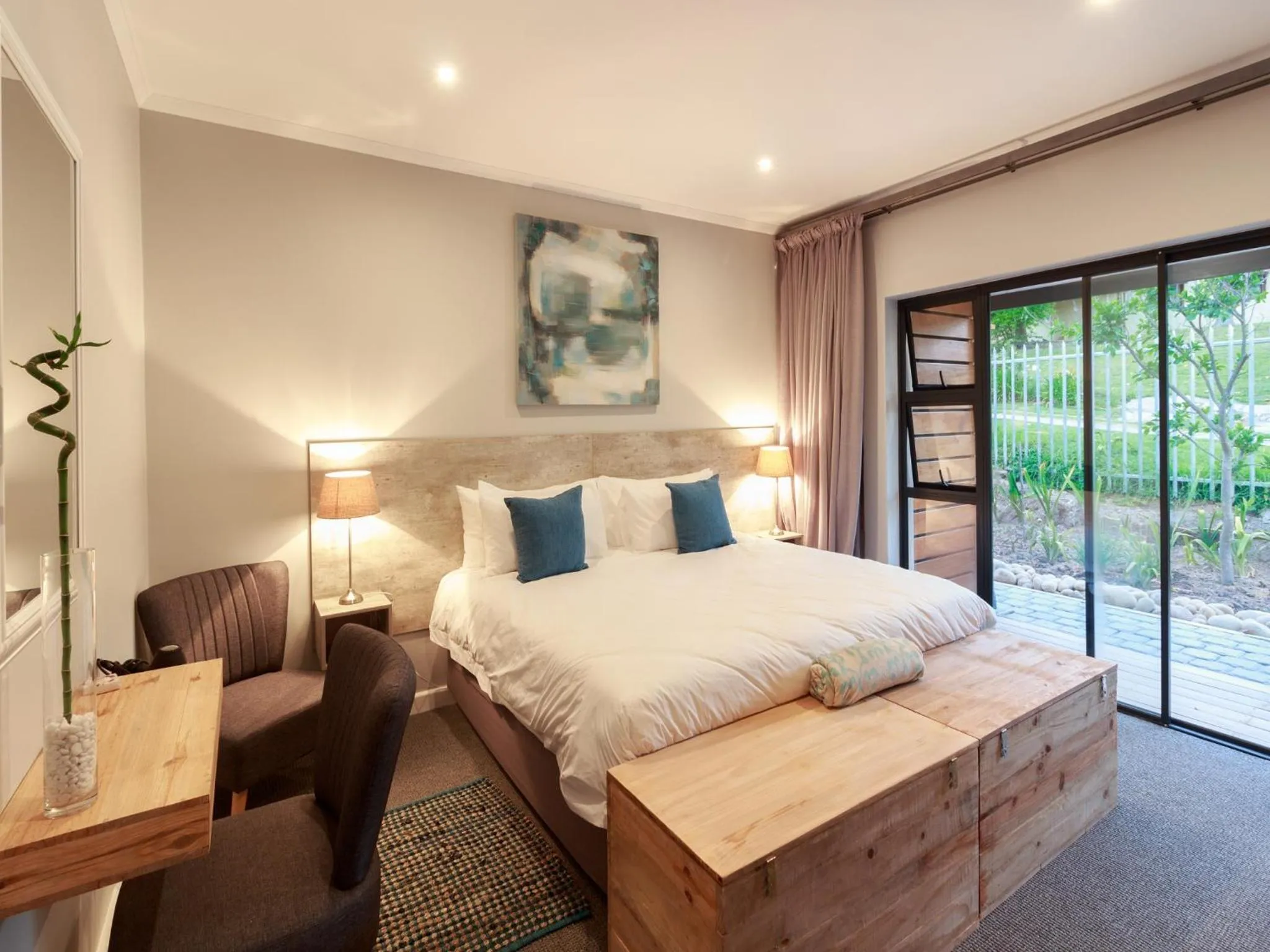 Patio, Bed in The Greens Guest House