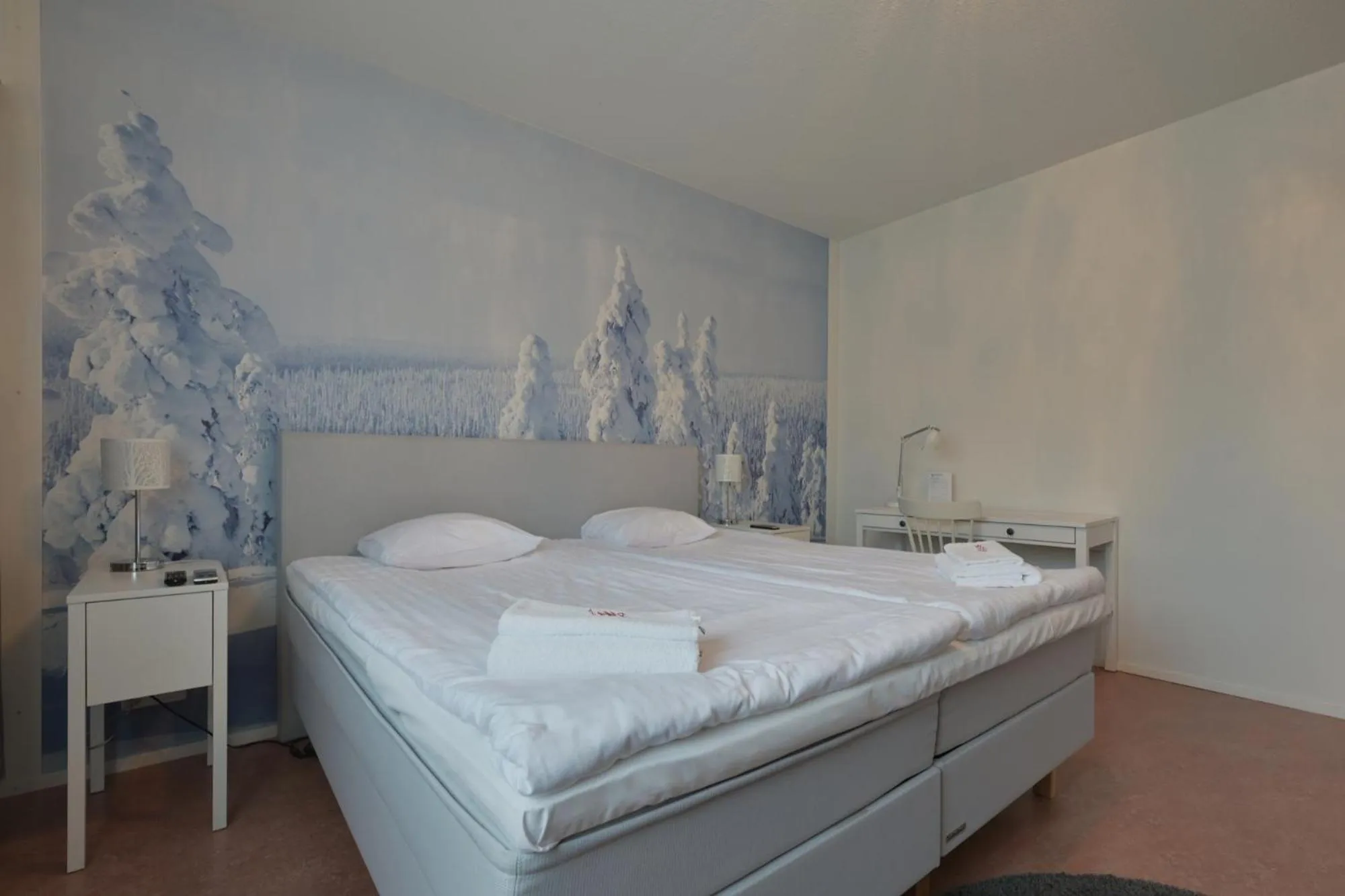 Bed in Hotel Kittilä