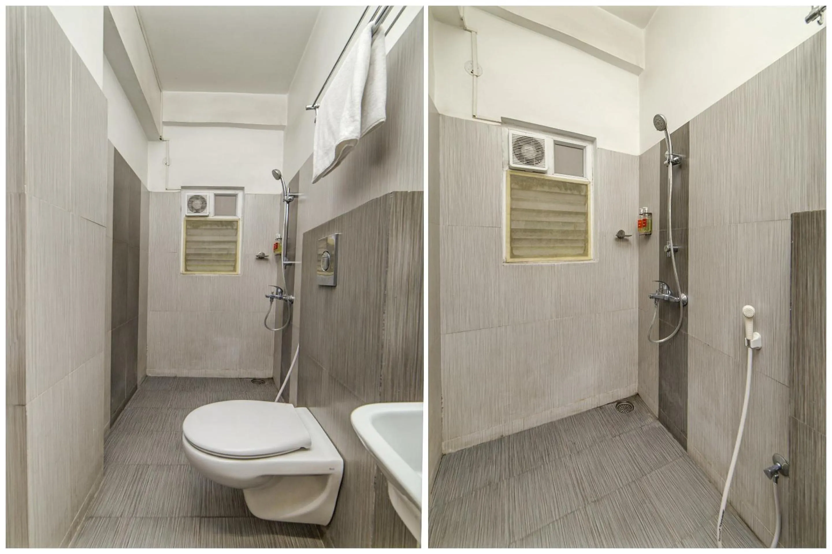 Bathroom in Hotel O JNTU college Near LULU mall, KPHB Colony.