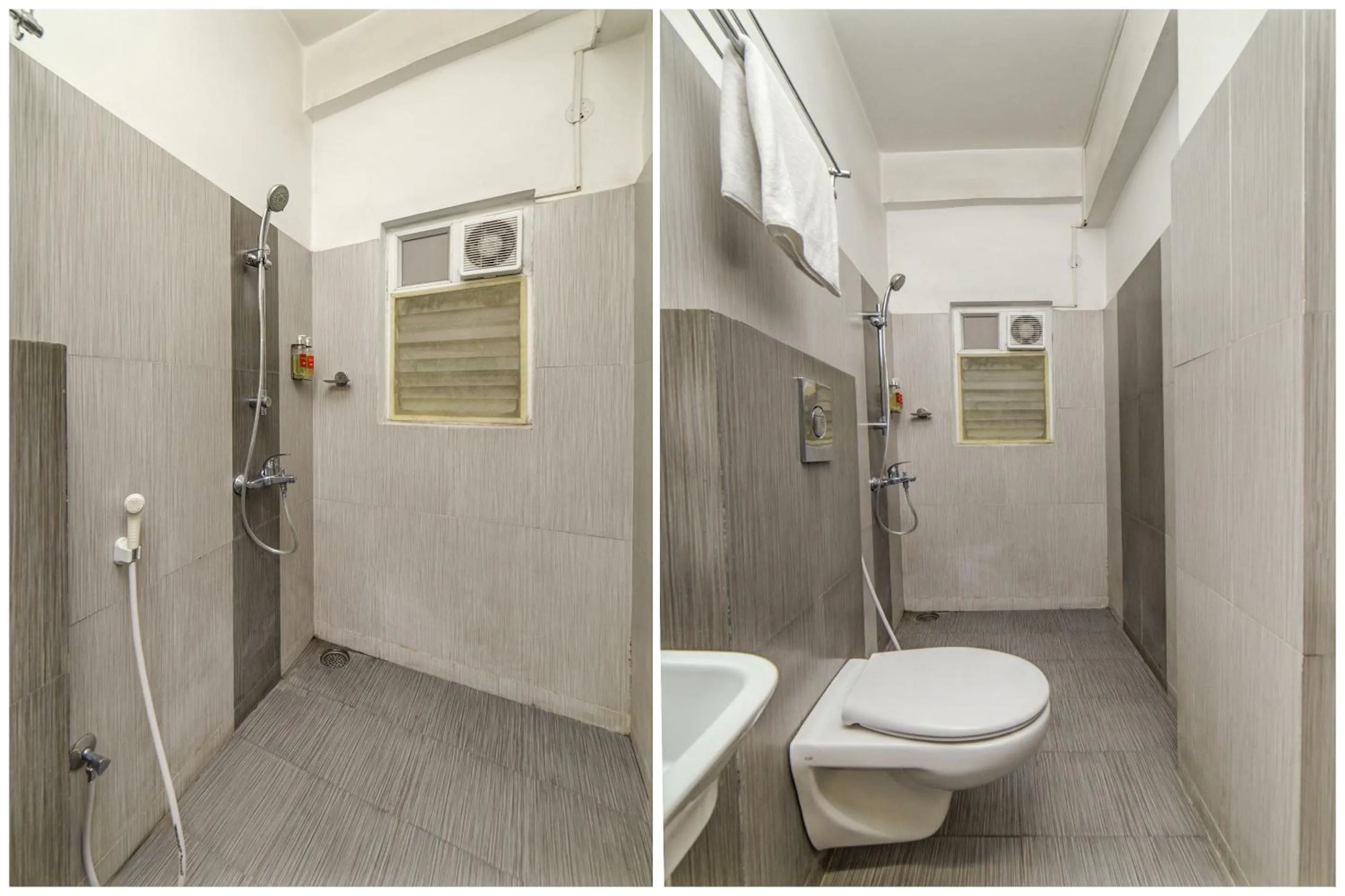 Bathroom in Hotel O JNTU college Near LULU mall, KPHB Colony.