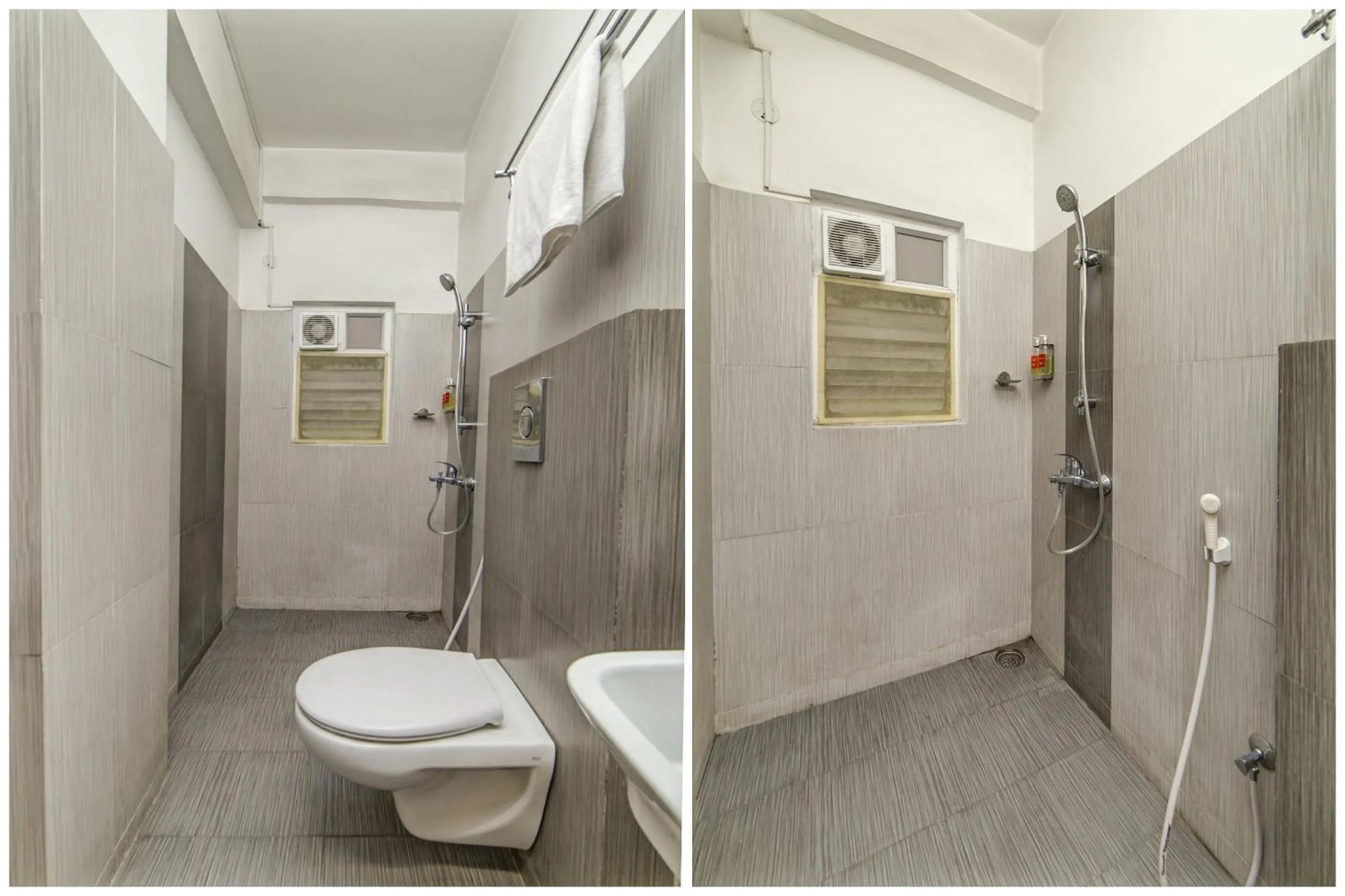Bathroom in Hotel O JNTU college Near LULU mall, KPHB Colony.