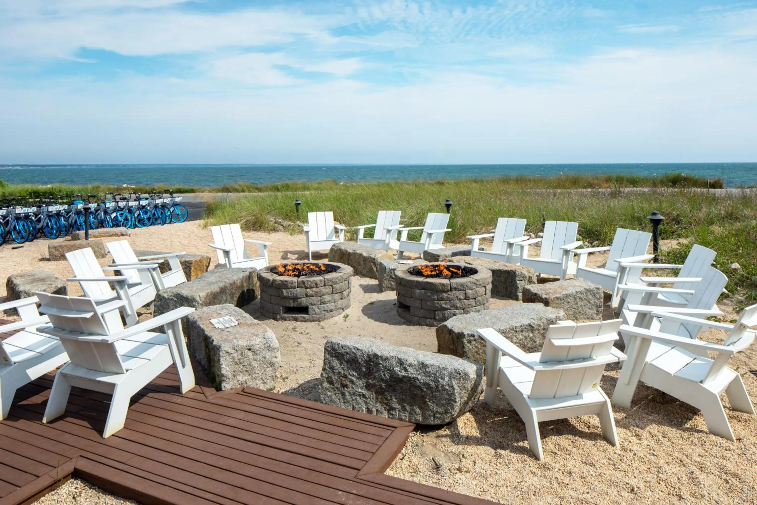 fireplace in Harbor Hotel Provincetown