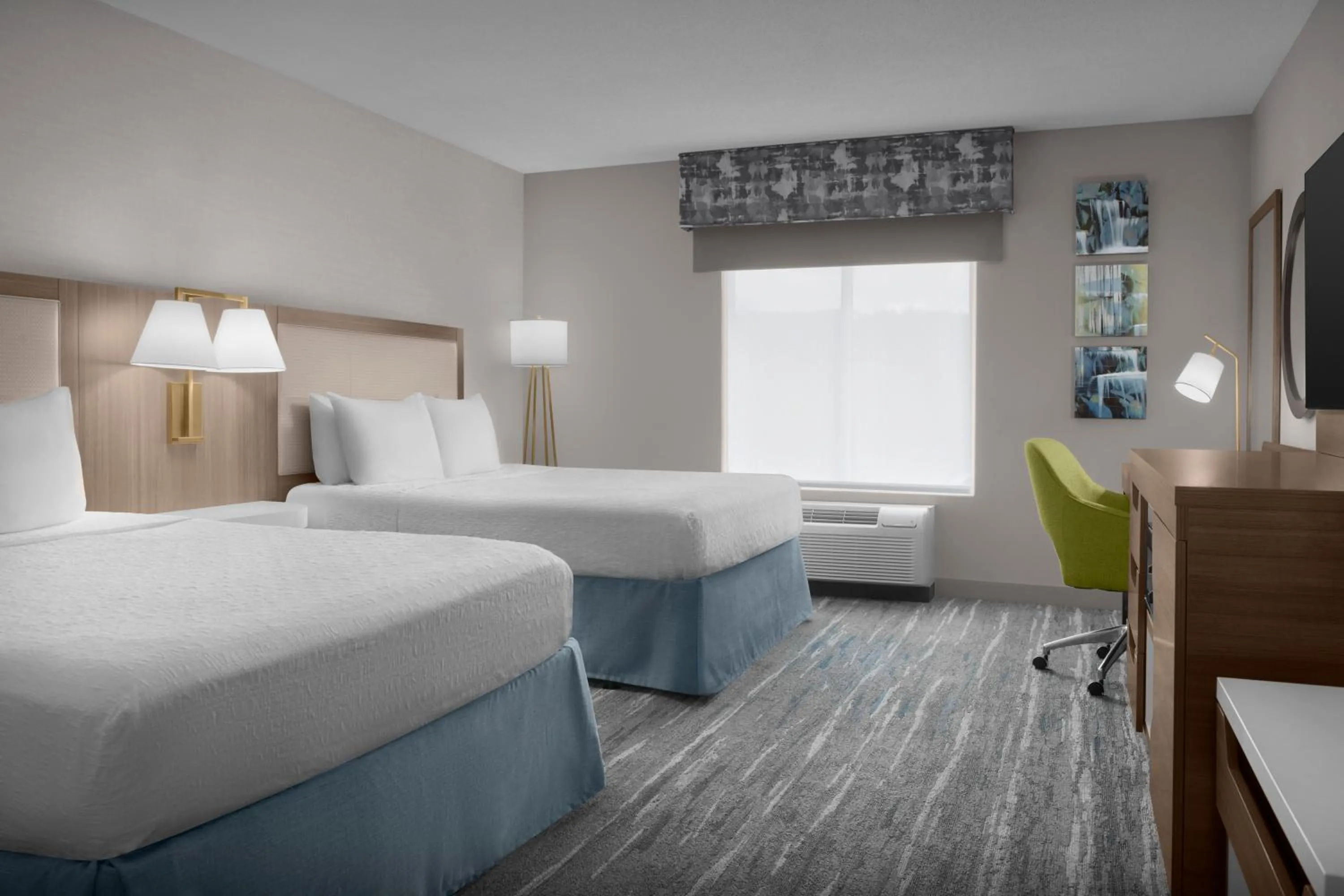 Bed in Hampton Inn Ithaca