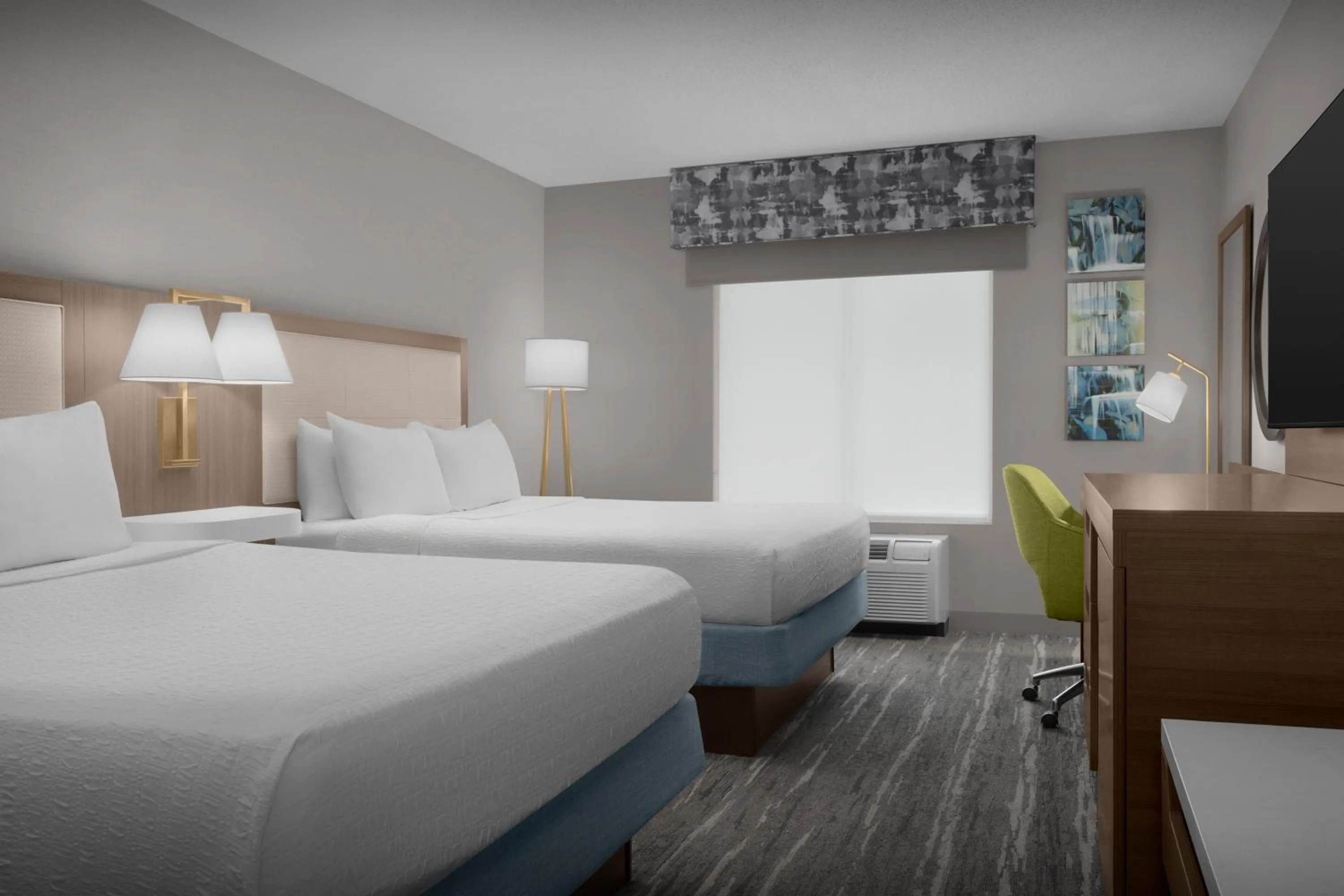 Bed in Hampton Inn Ithaca