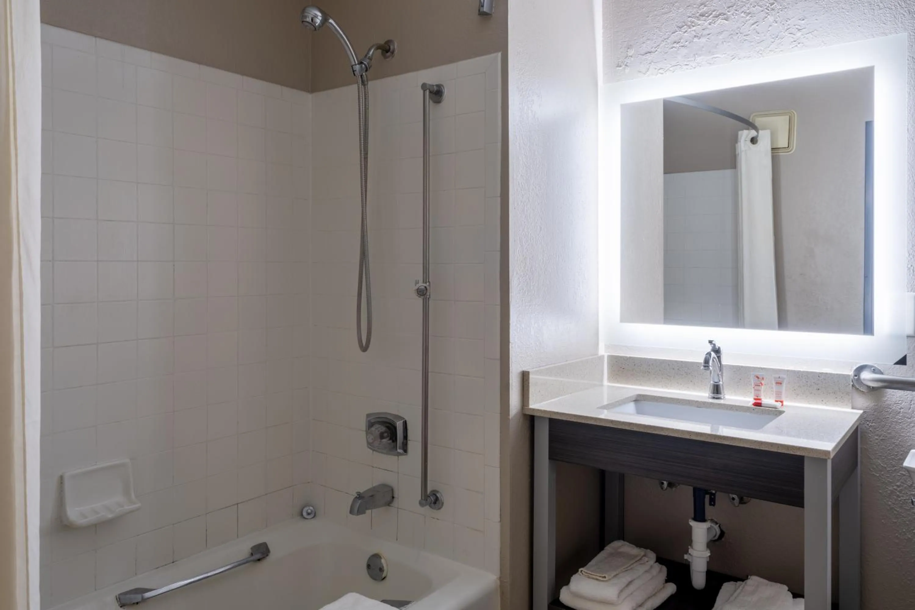 Shower in Super 8 by Wyndham Merrillville