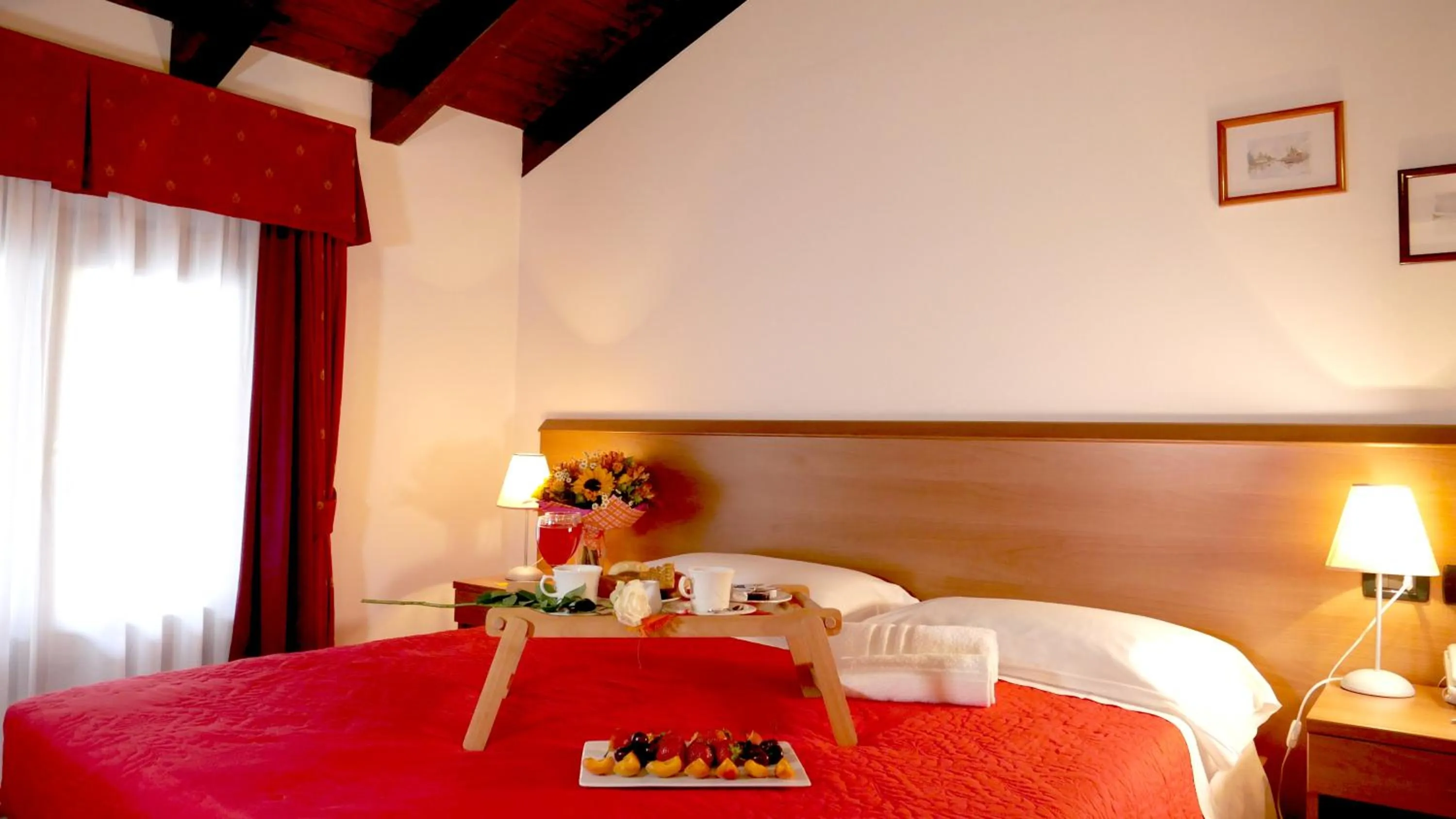 Bed in hotel Vajont
