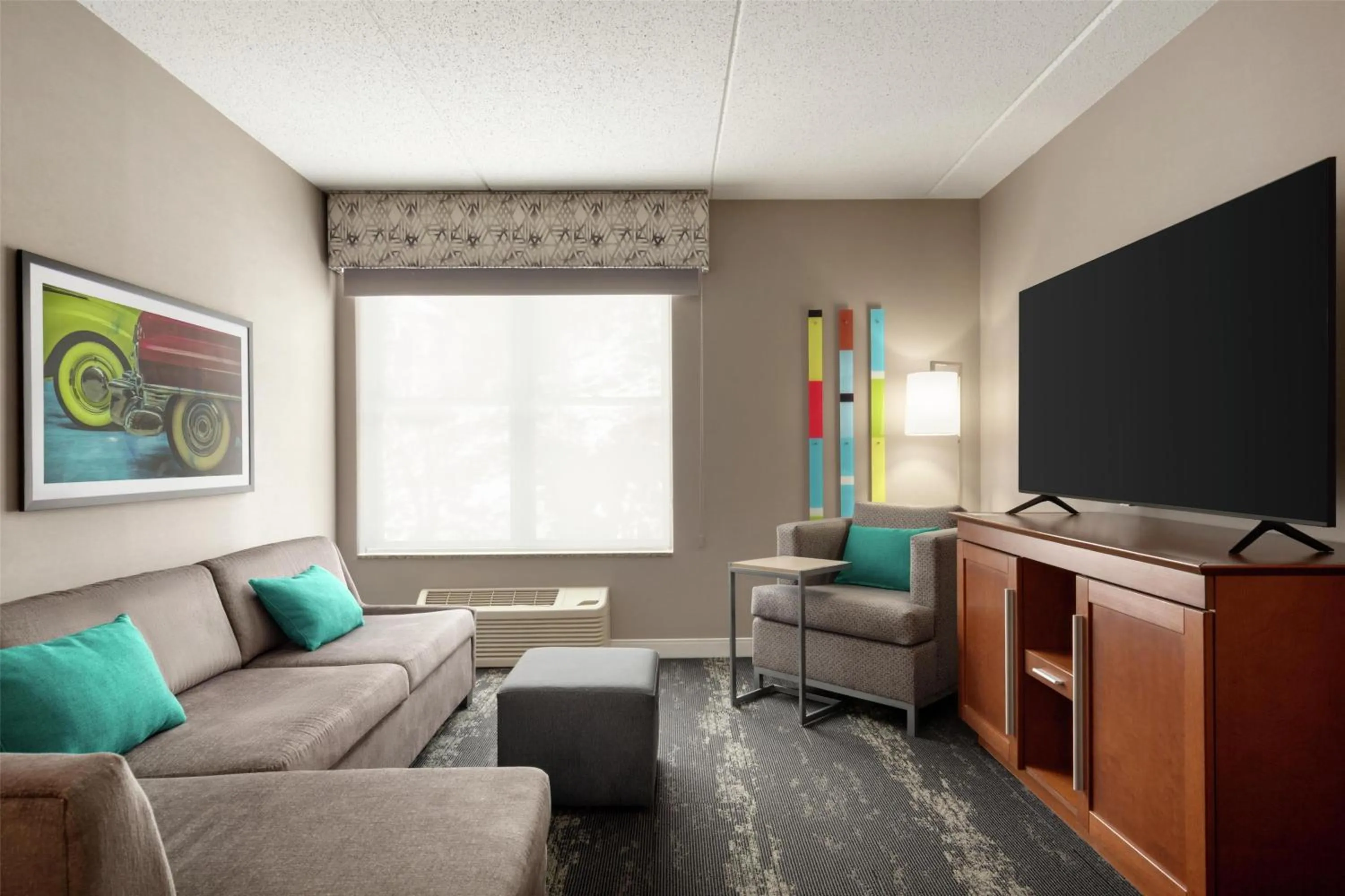 Living room in Hampton Inn at Tin Lizzie Gaming Resort