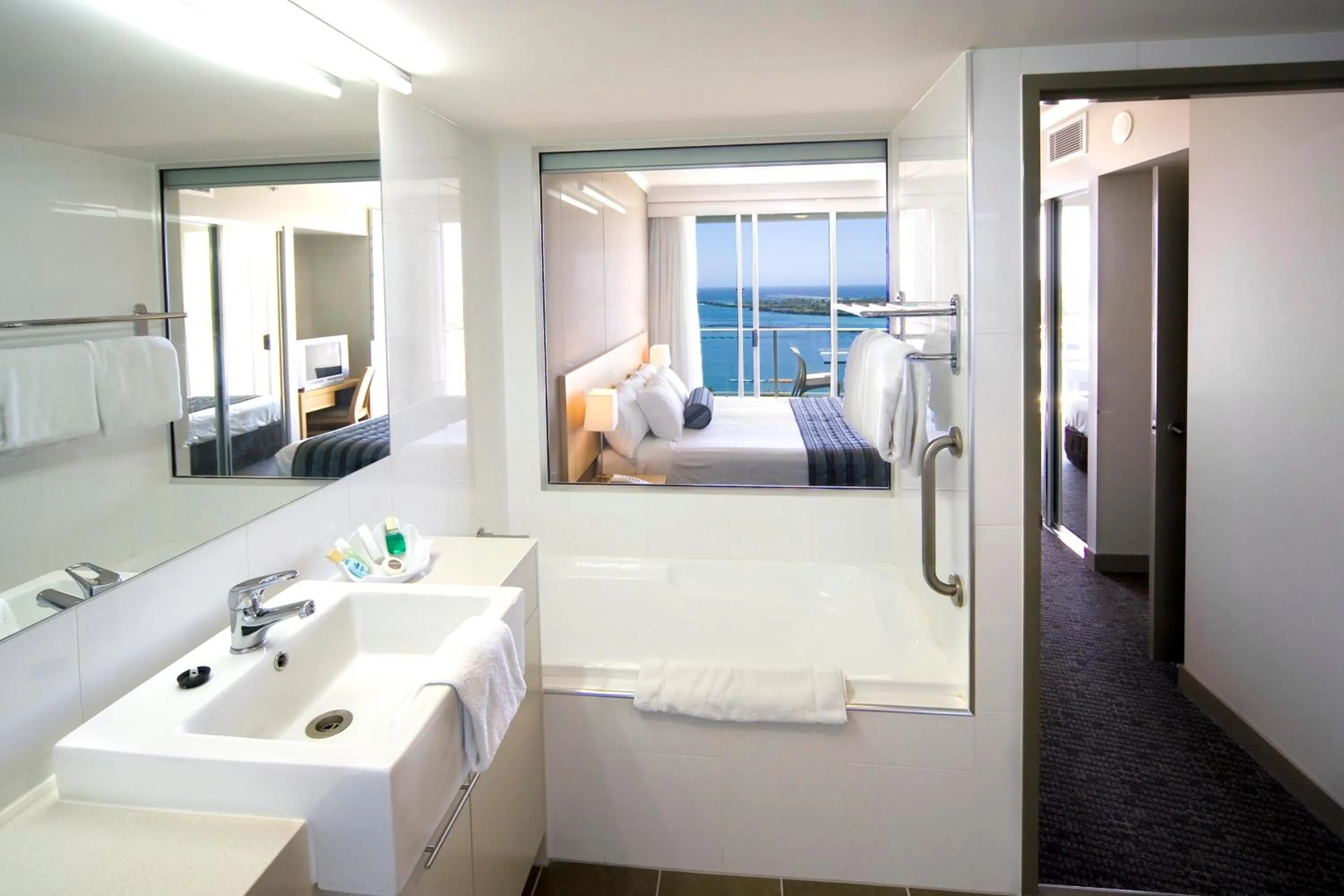 Bathroom, Bed in Mantra Twin Towns