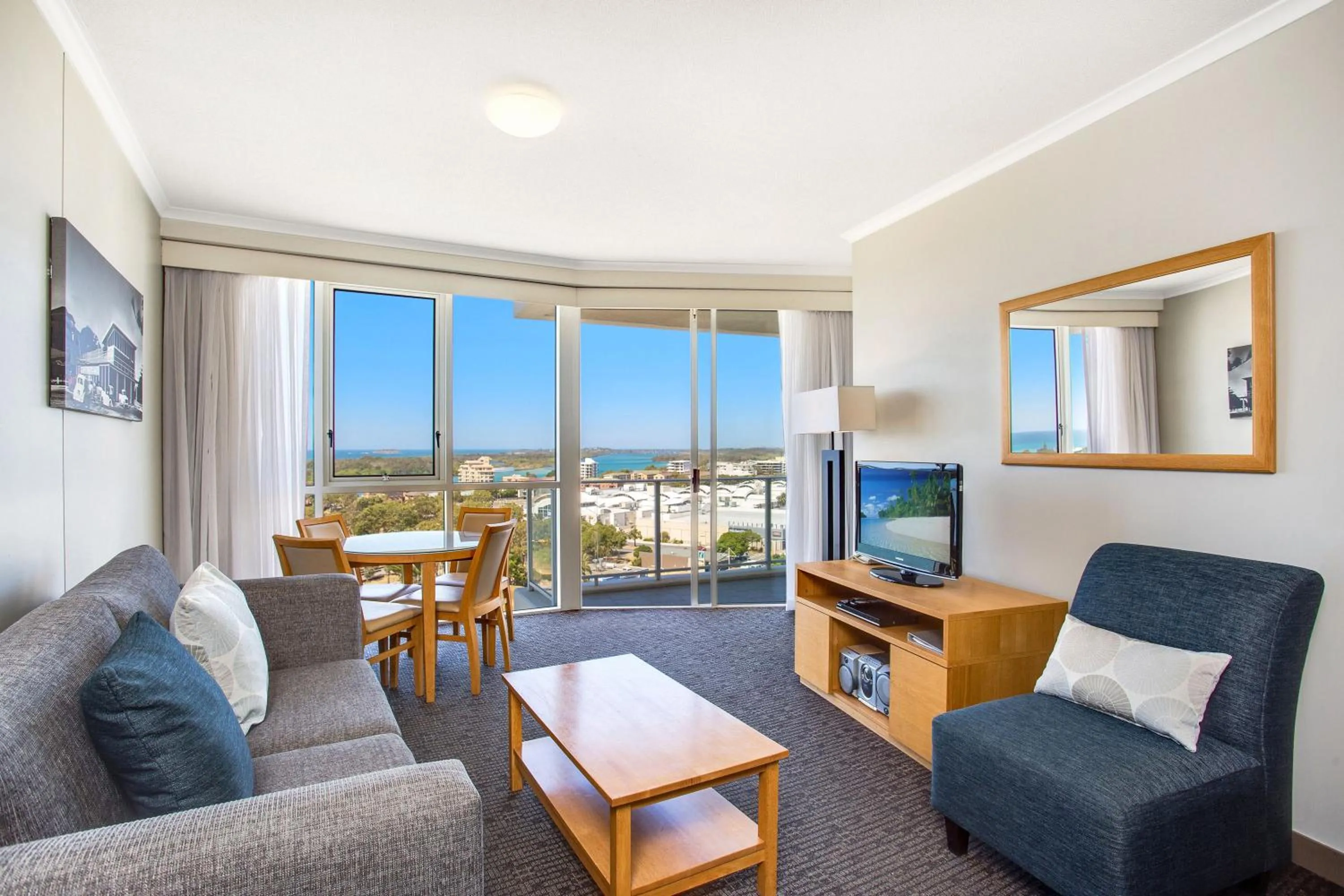 Living room in Mantra Twin Towns