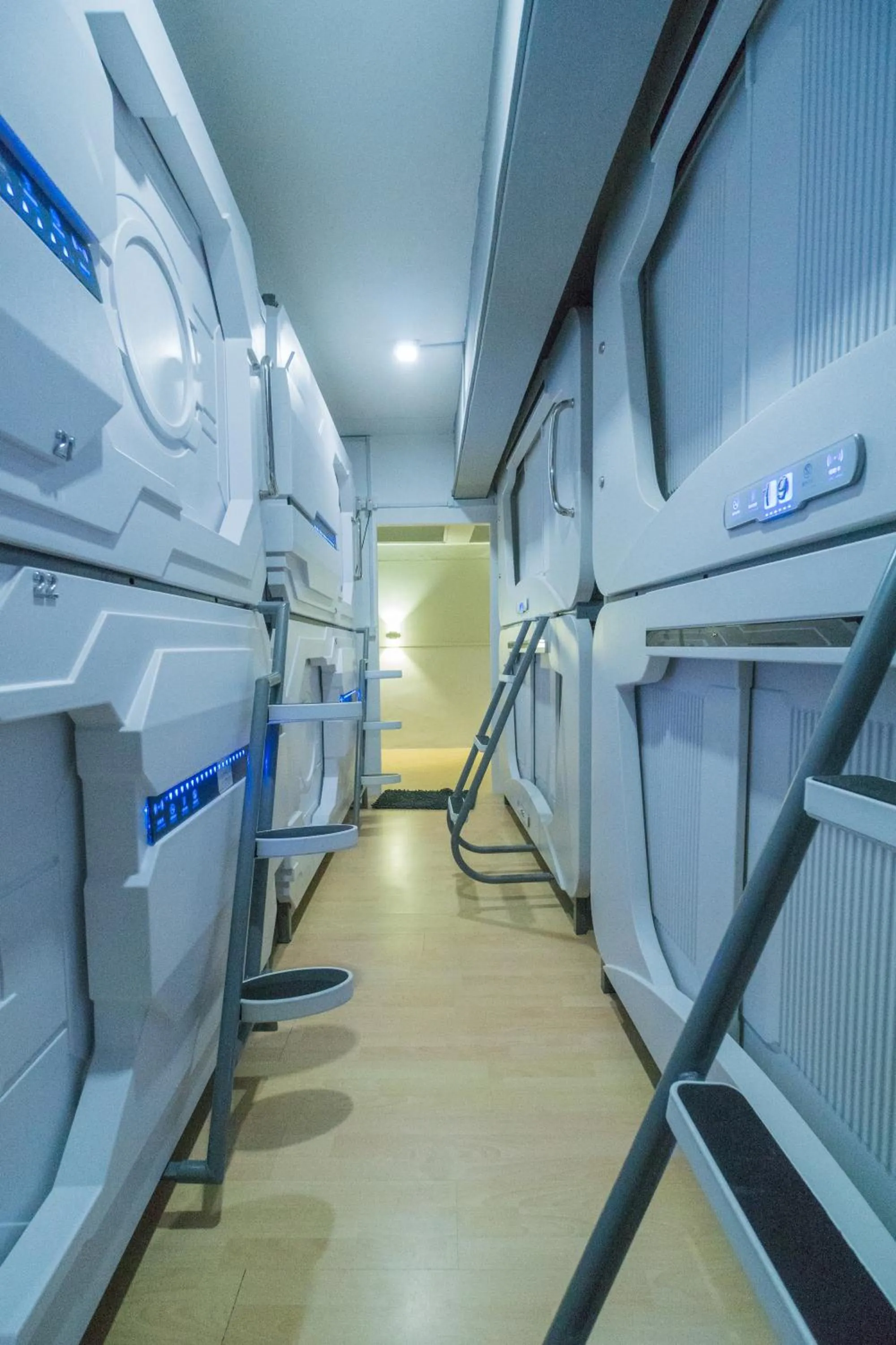 Bed in Seaview Capsule Hotel