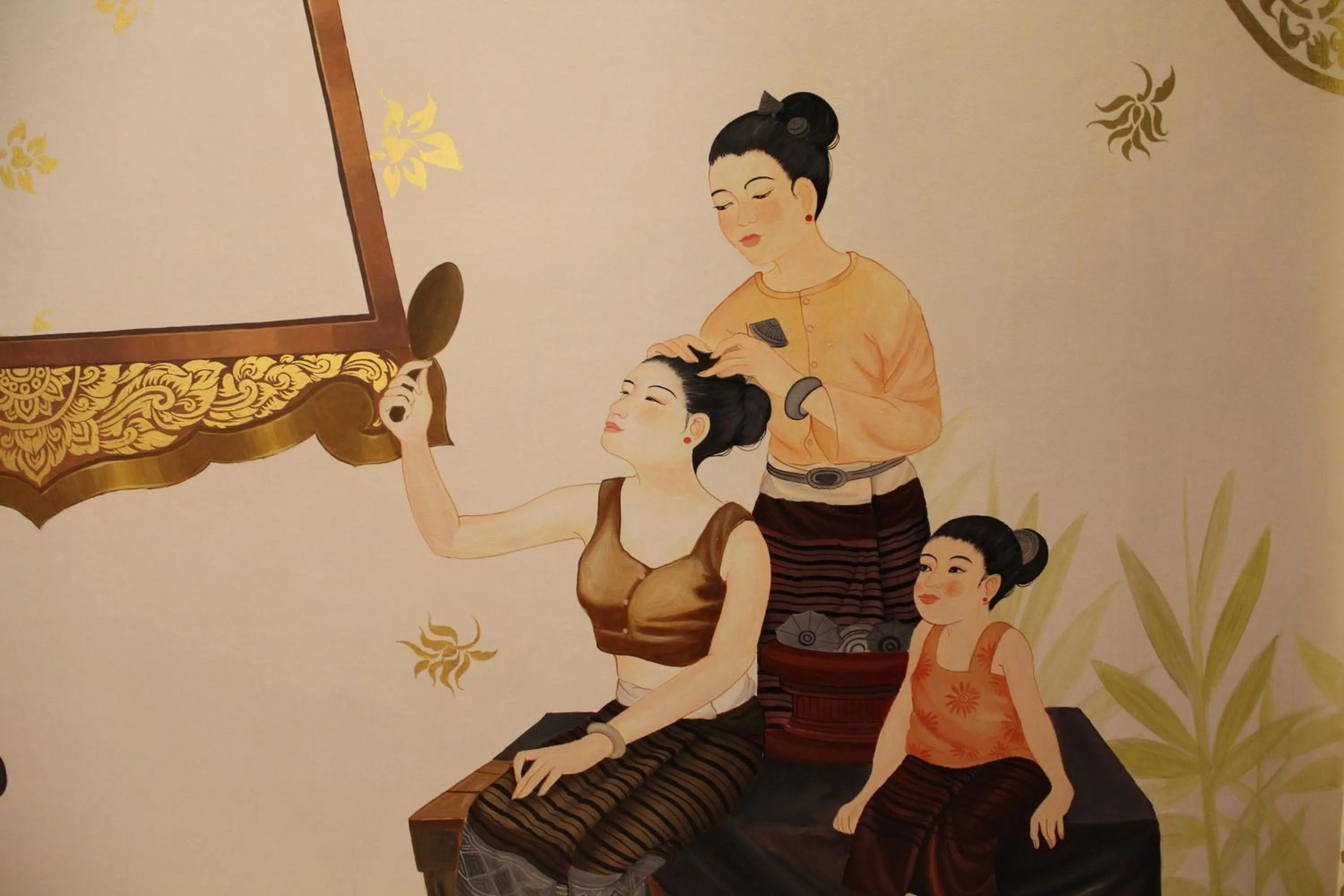 Decorative detail in Mariya Lady Hostel Suvarnabhumi Airport