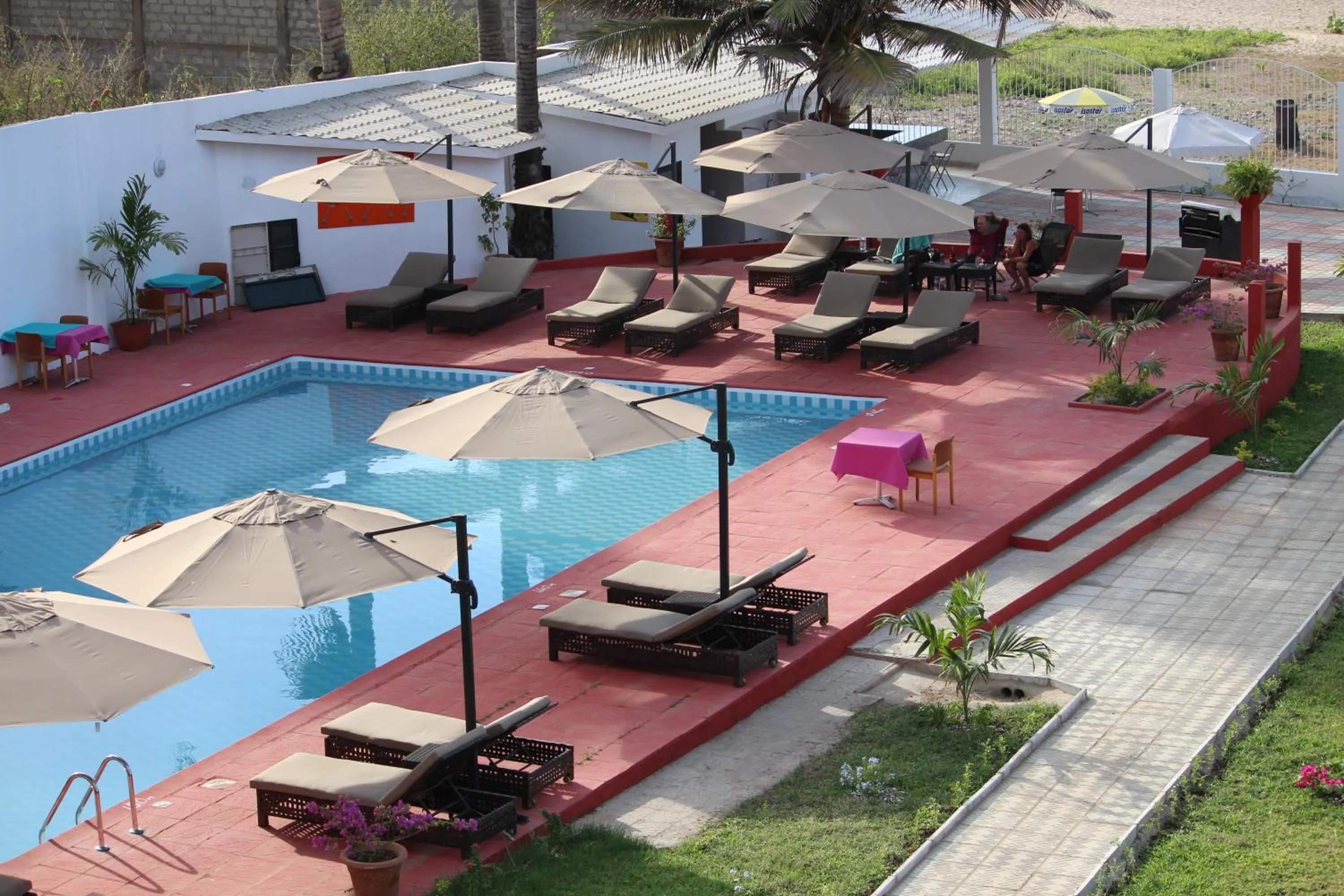 Pool view in Swiss Boutique Hotel