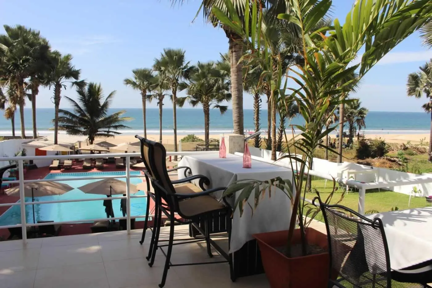 Pool view in Swiss Boutique Hotel