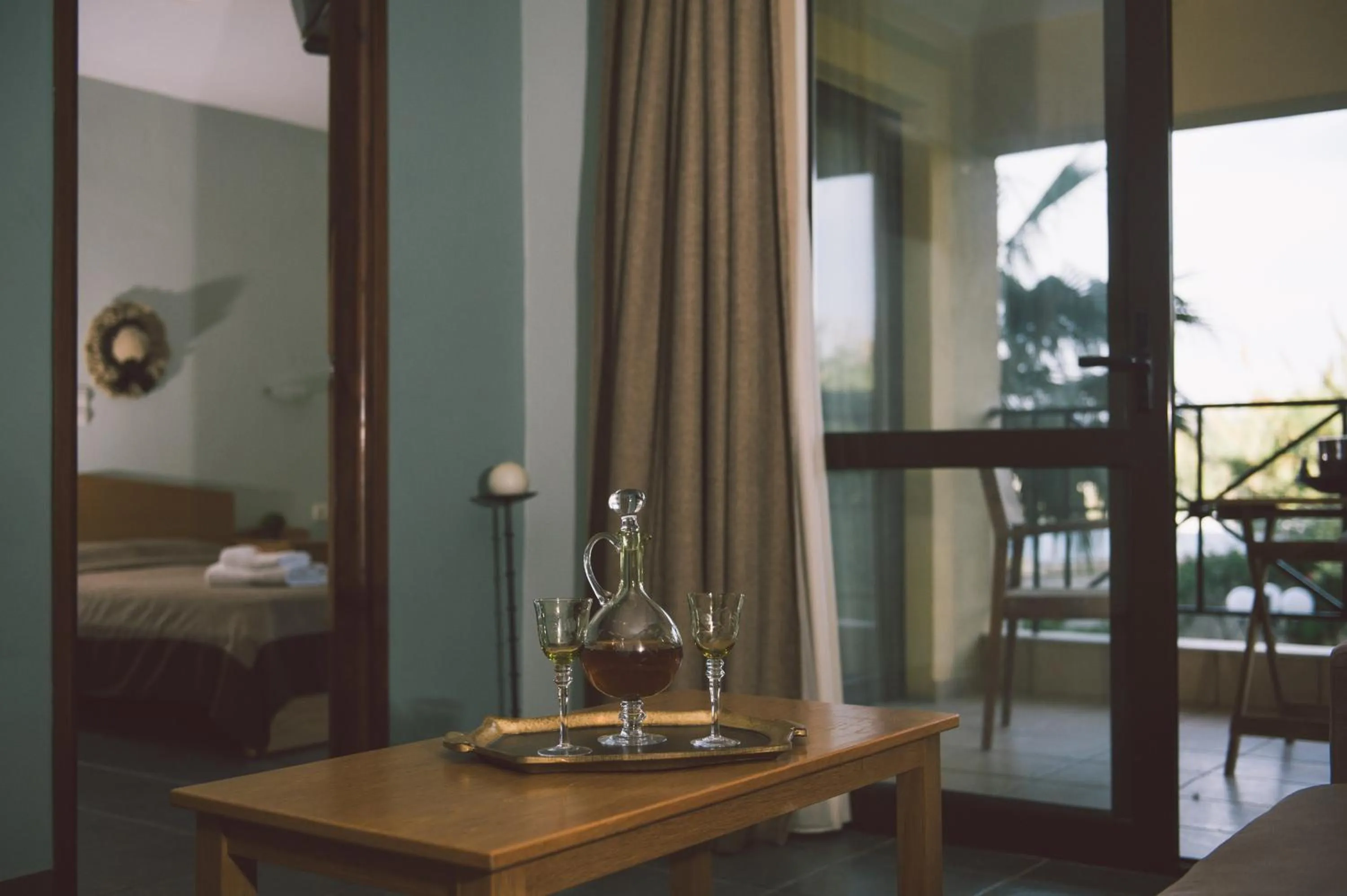 Living room, Bed in Mirtilos Studios & Apartments