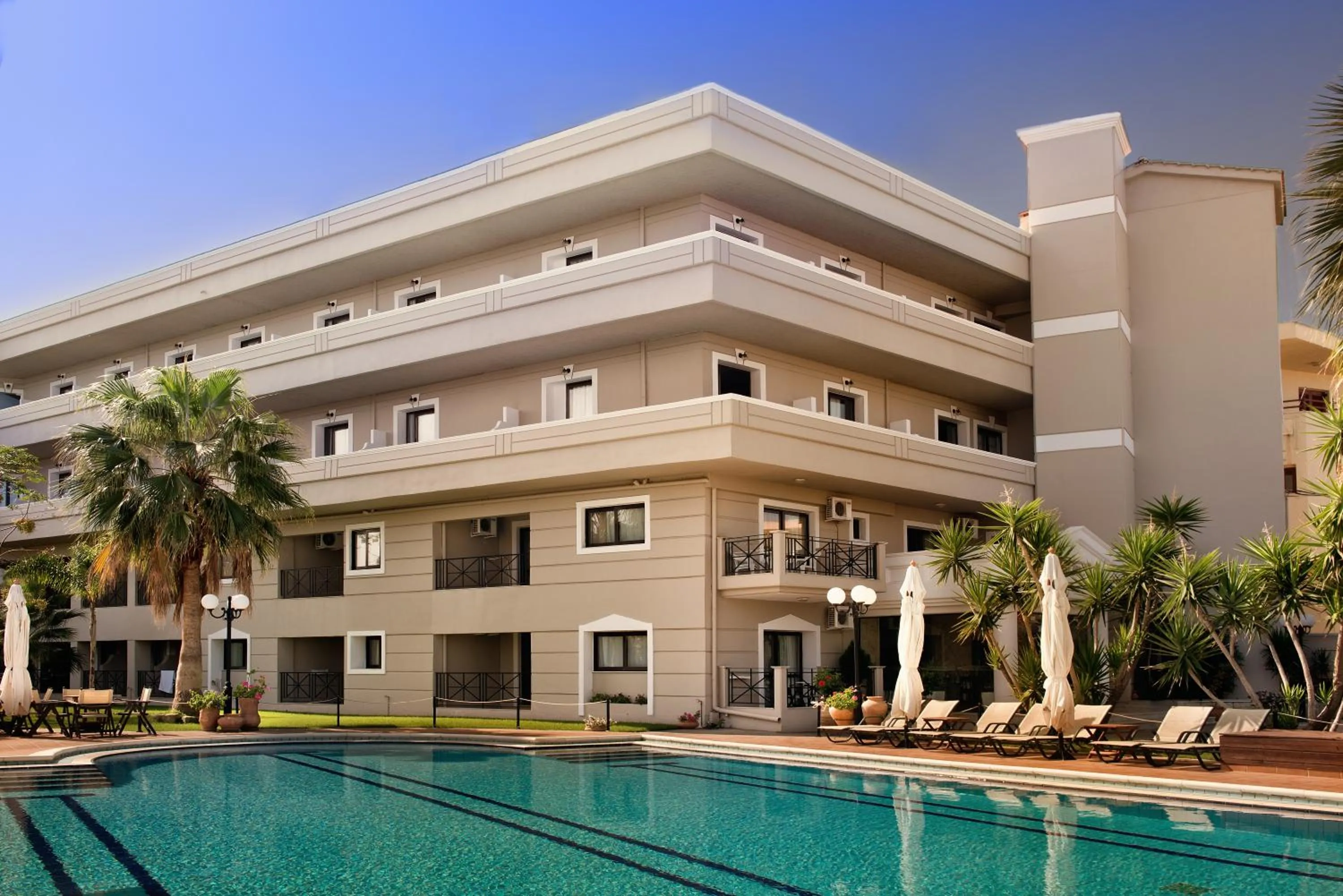 Swimming pool in Mirtilos Studios & Apartments