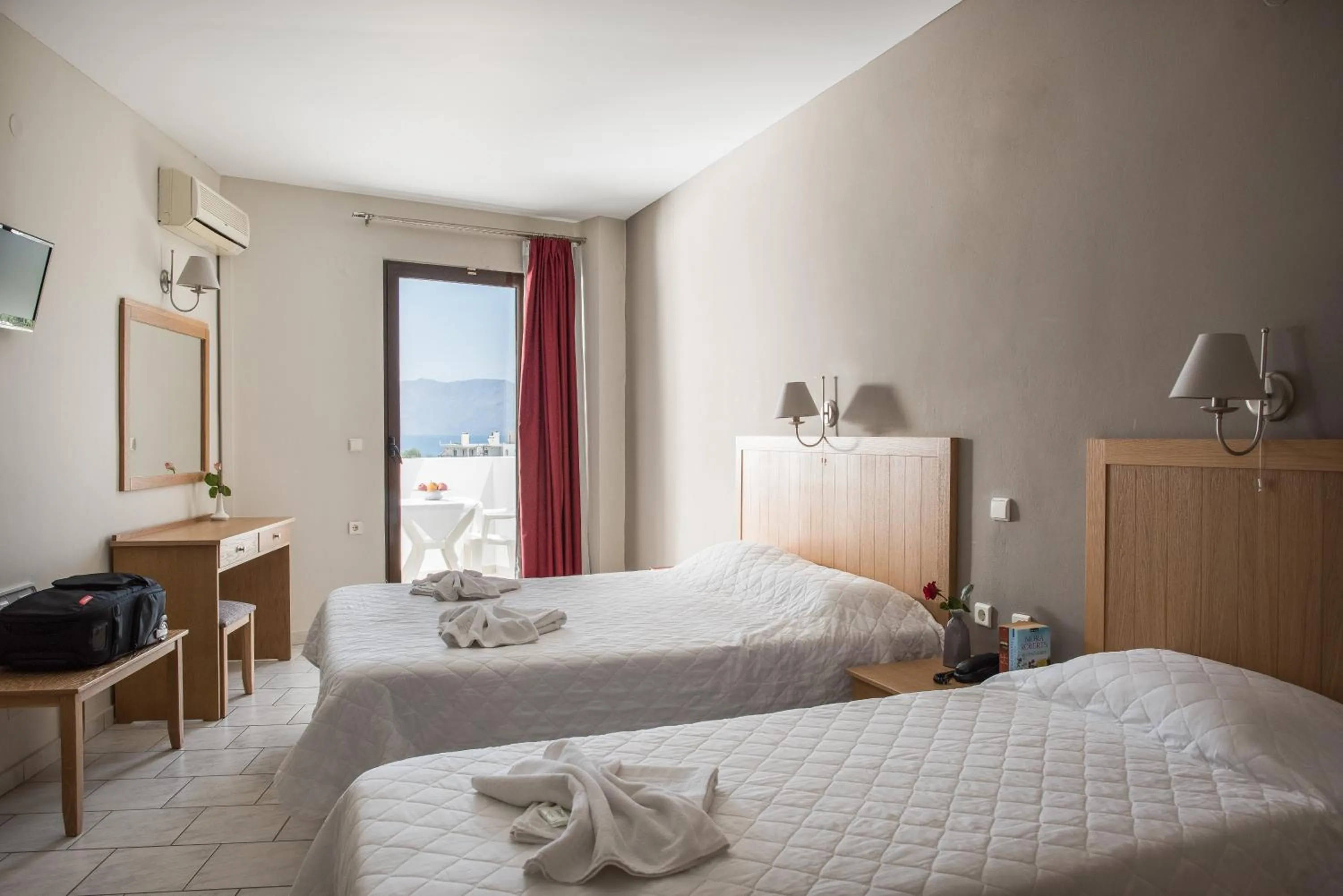 Bed in Mirtilos Studios & Apartments