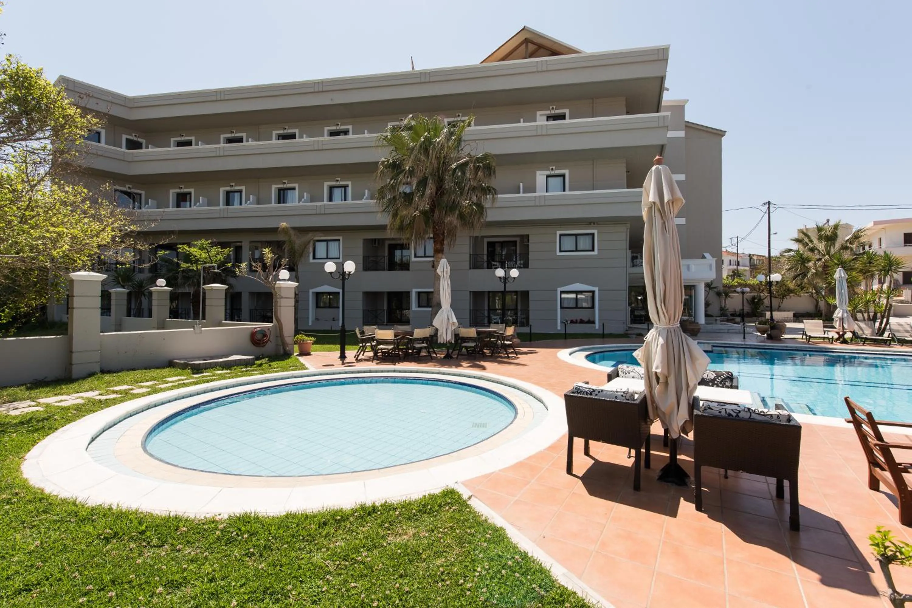 Swimming pool in Mirtilos Studios & Apartments