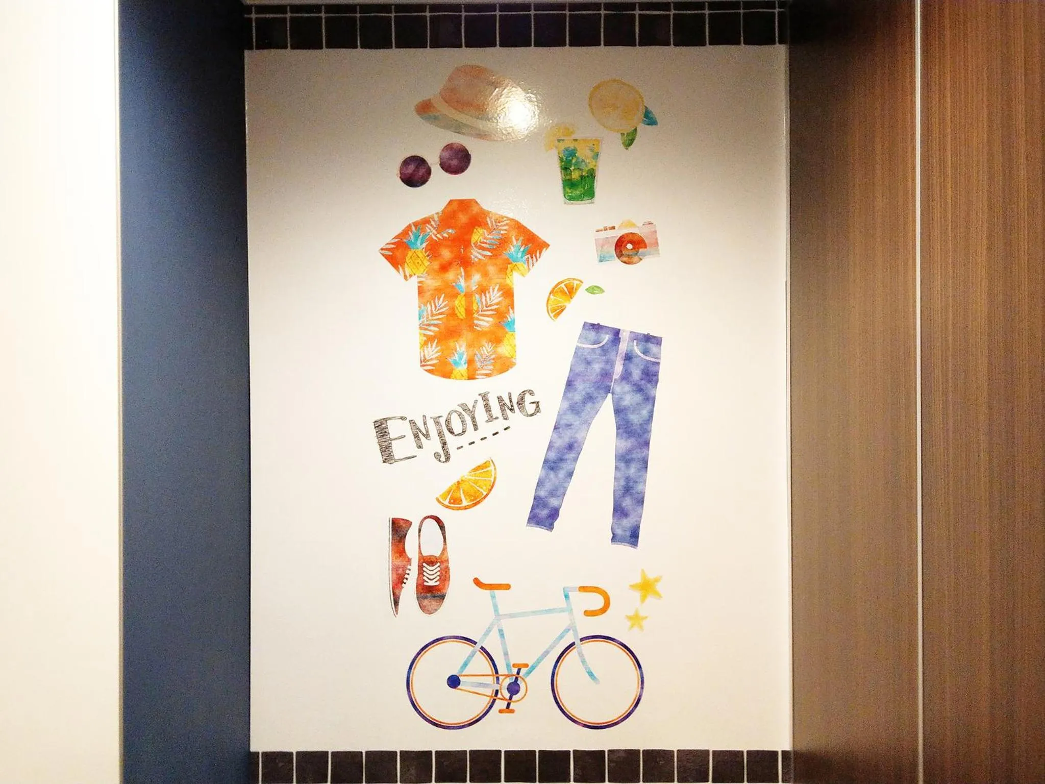 Decorative detail in La'gent Hotel Okinawa Chatan Hotel and Hostel