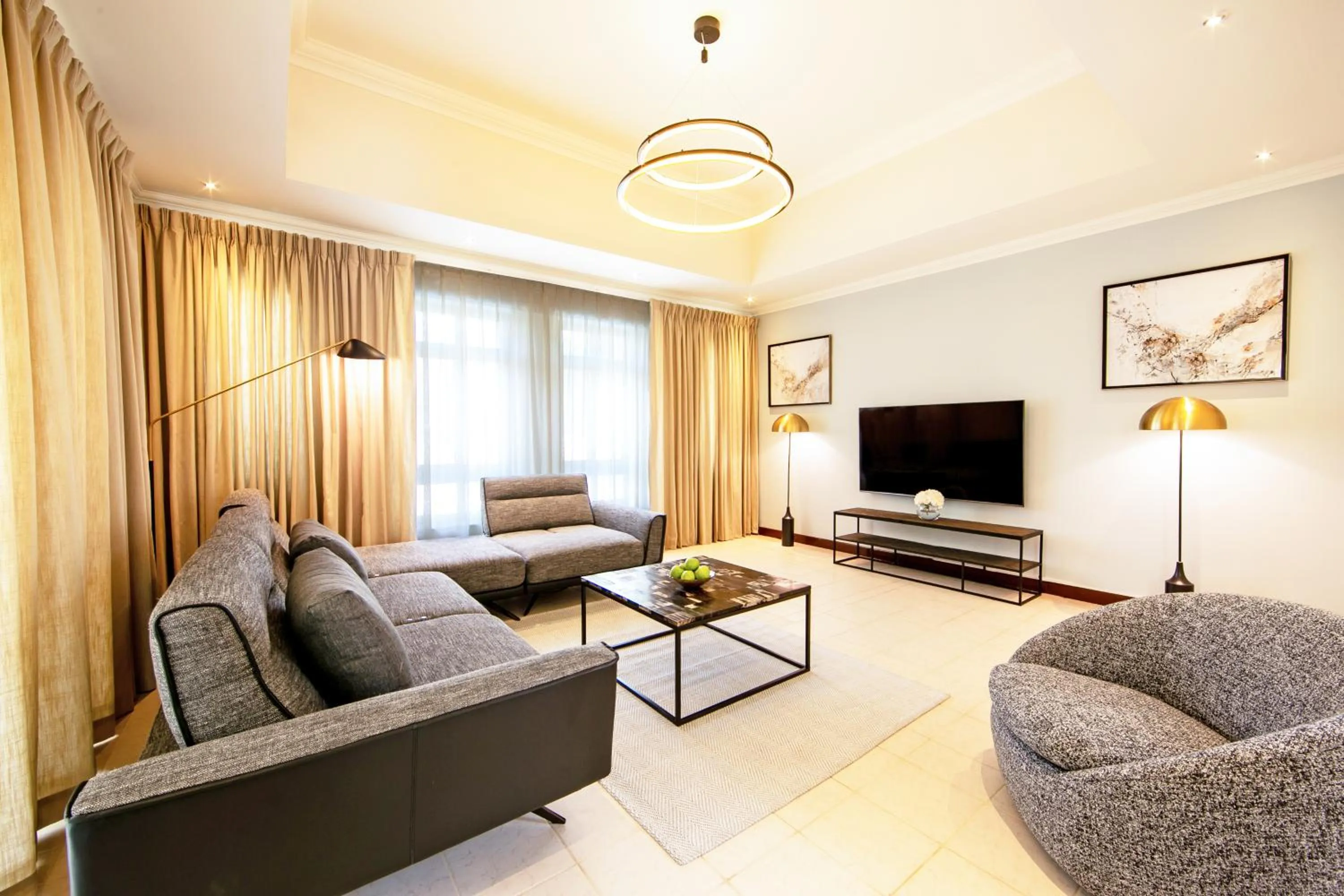 Communal lounge/ TV room in Elara & Golf Villas - curated by Park Hyatt Dubai