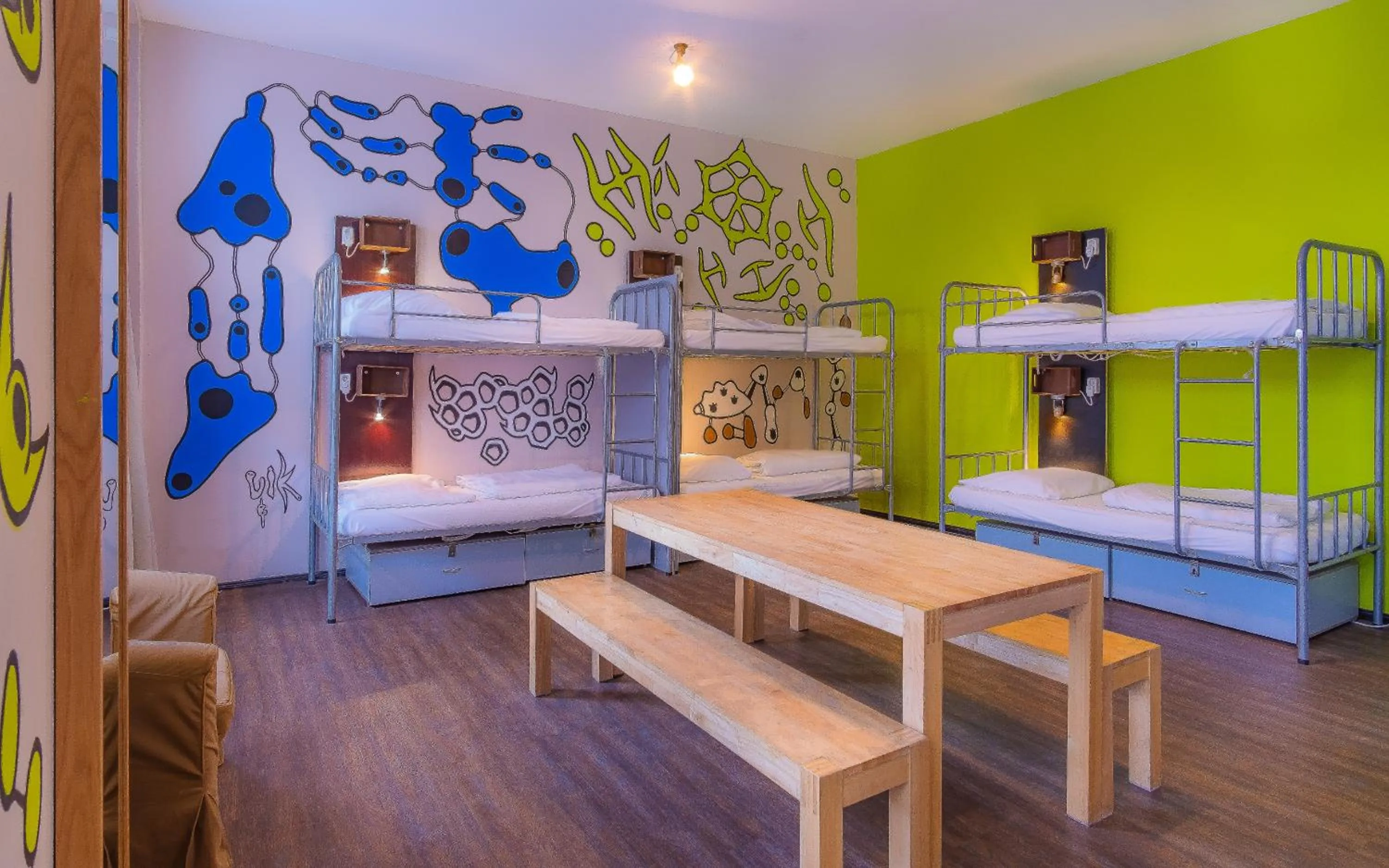 Seating area, Bed in Sunflower Hostel Berlin