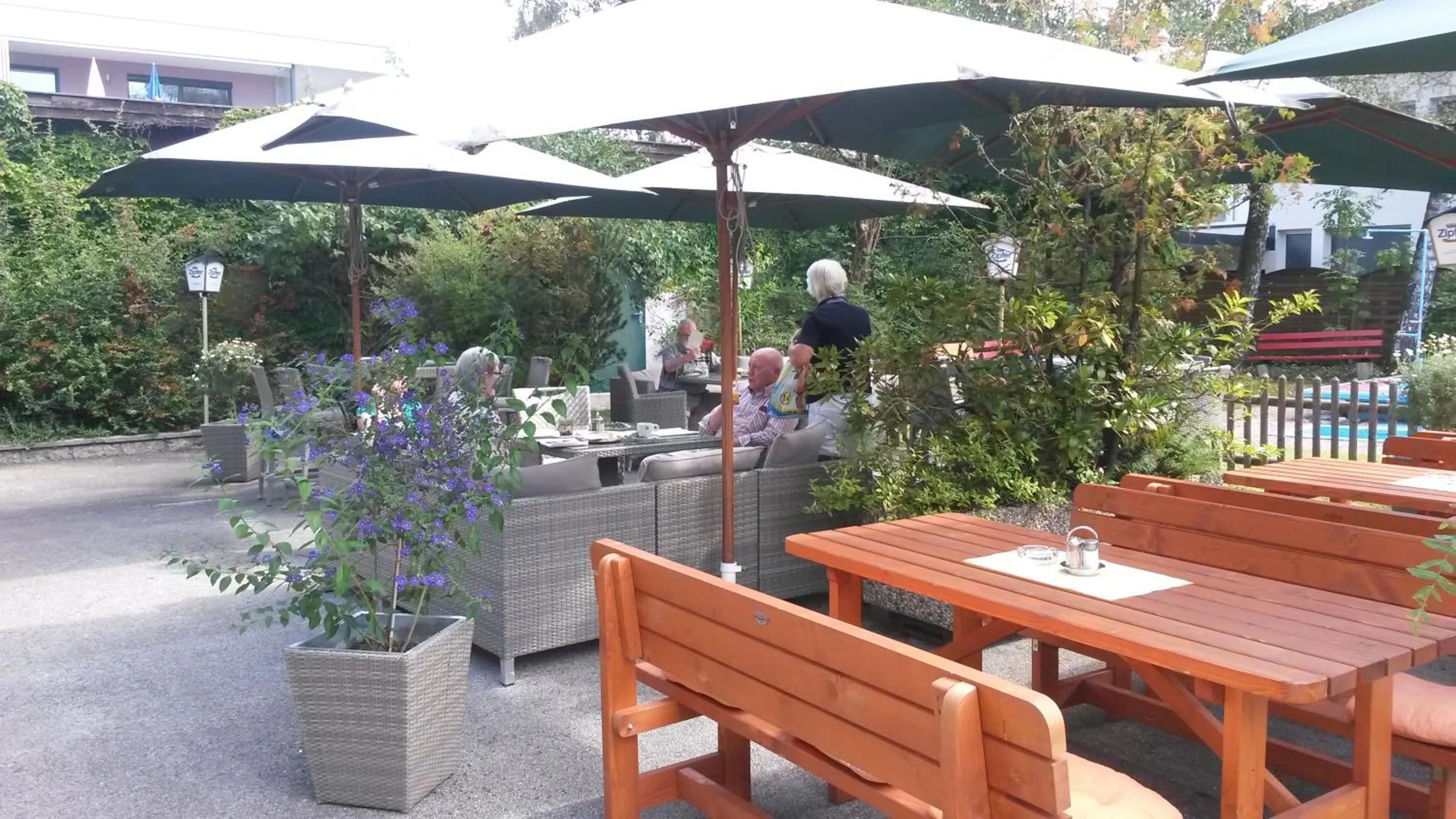 Patio in Hotel Linde