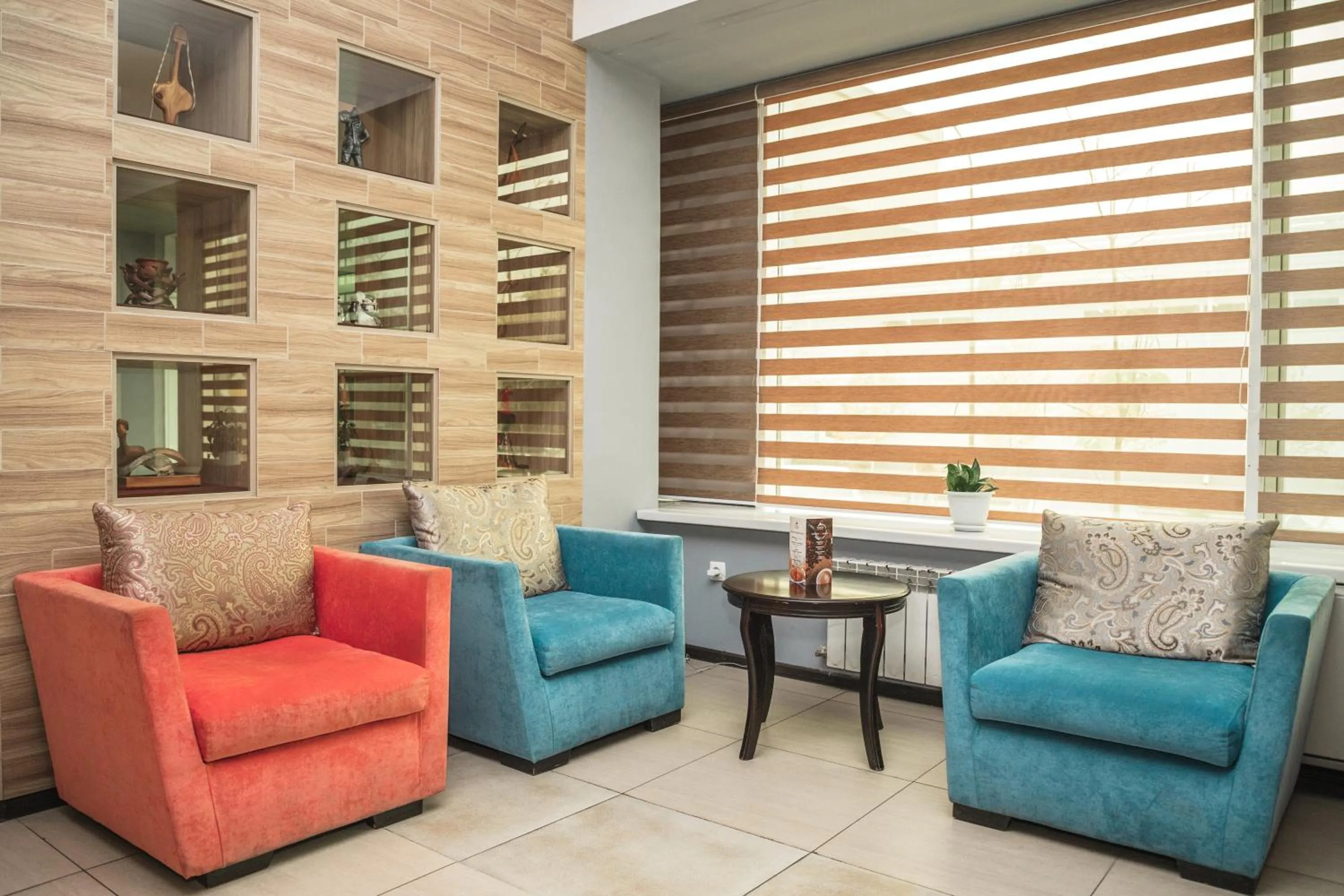 Seating area in Astra Hotel