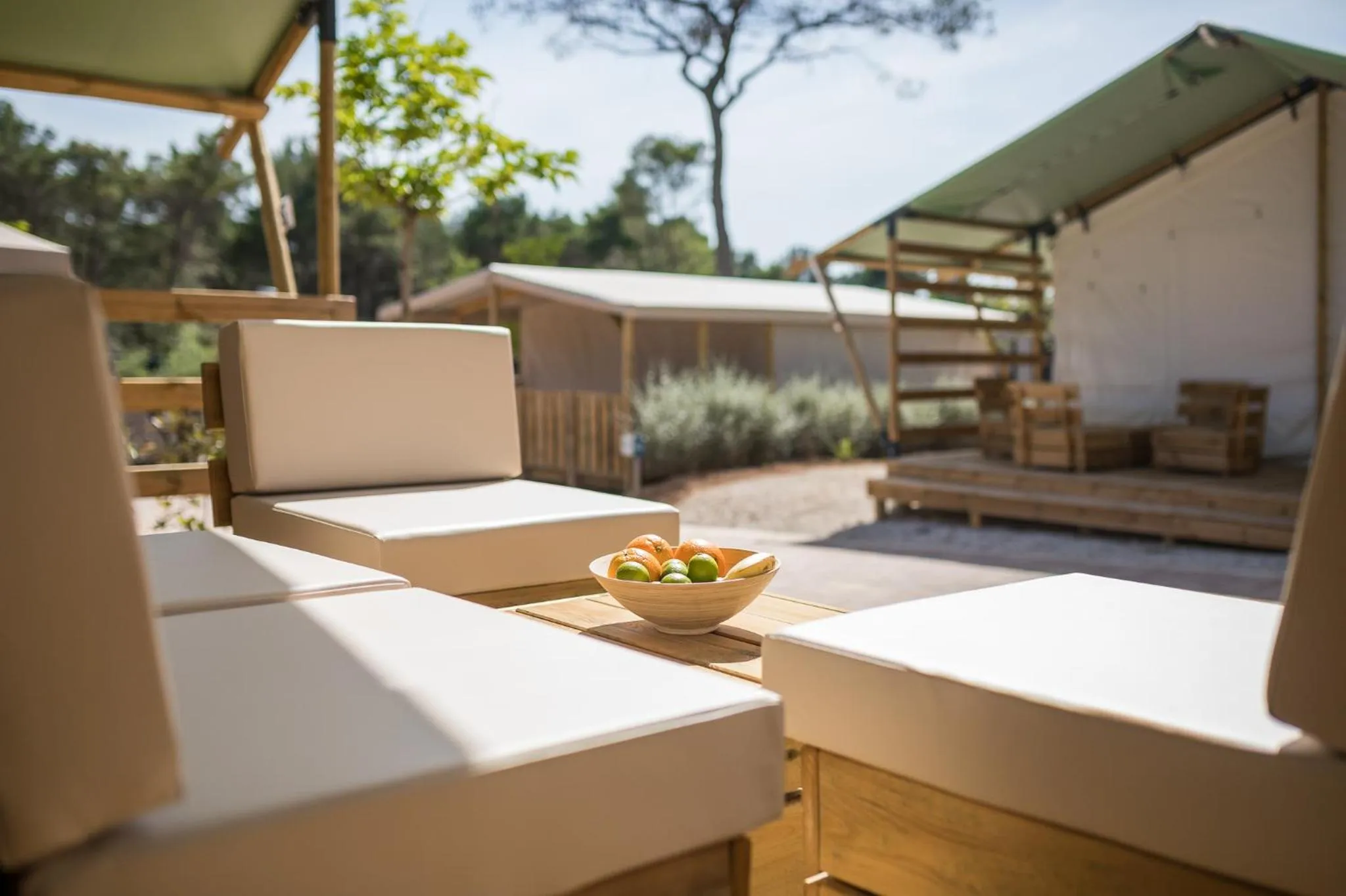 Balcony/Terrace in Mobile Homes Camping Santa Marina, Lanterna
