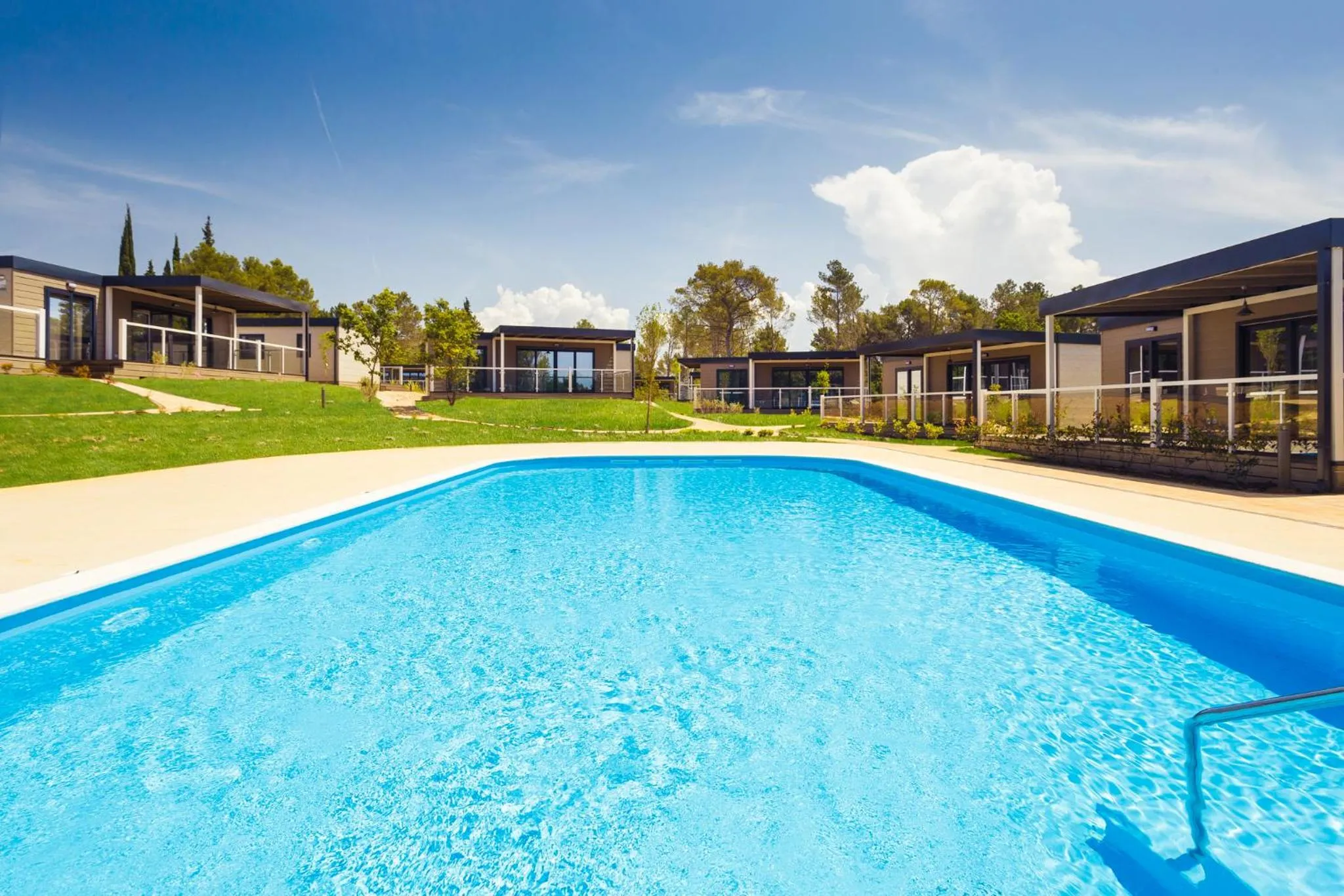 Pool view in Mobile Homes Camping Santa Marina, Lanterna